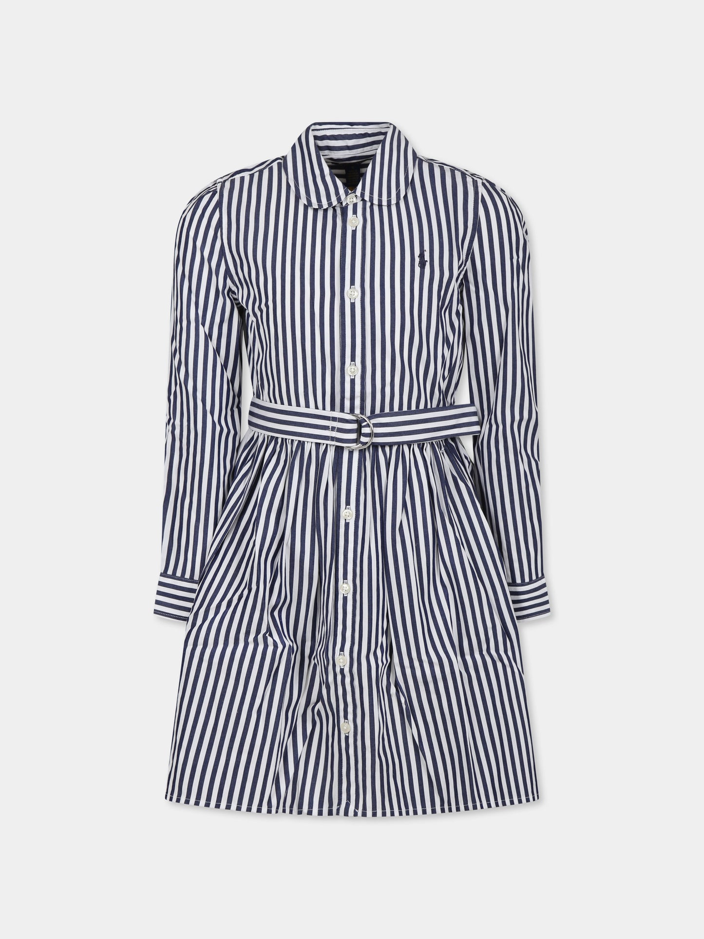 Blue dress for girl with horse