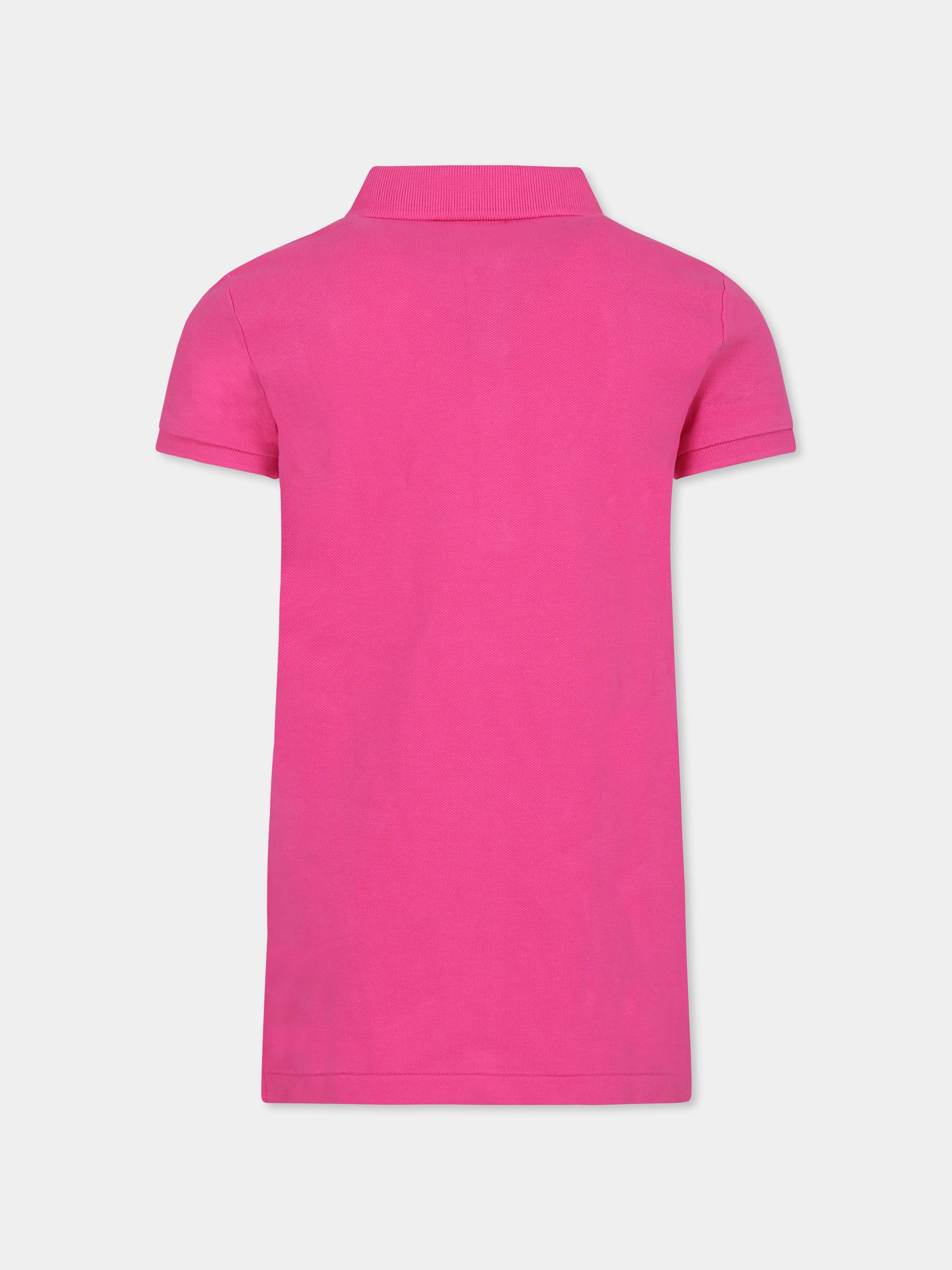 Polo fucsia per bambina con cavallino,Ralph Lauren Kids,698589139 BELMONT PNK W