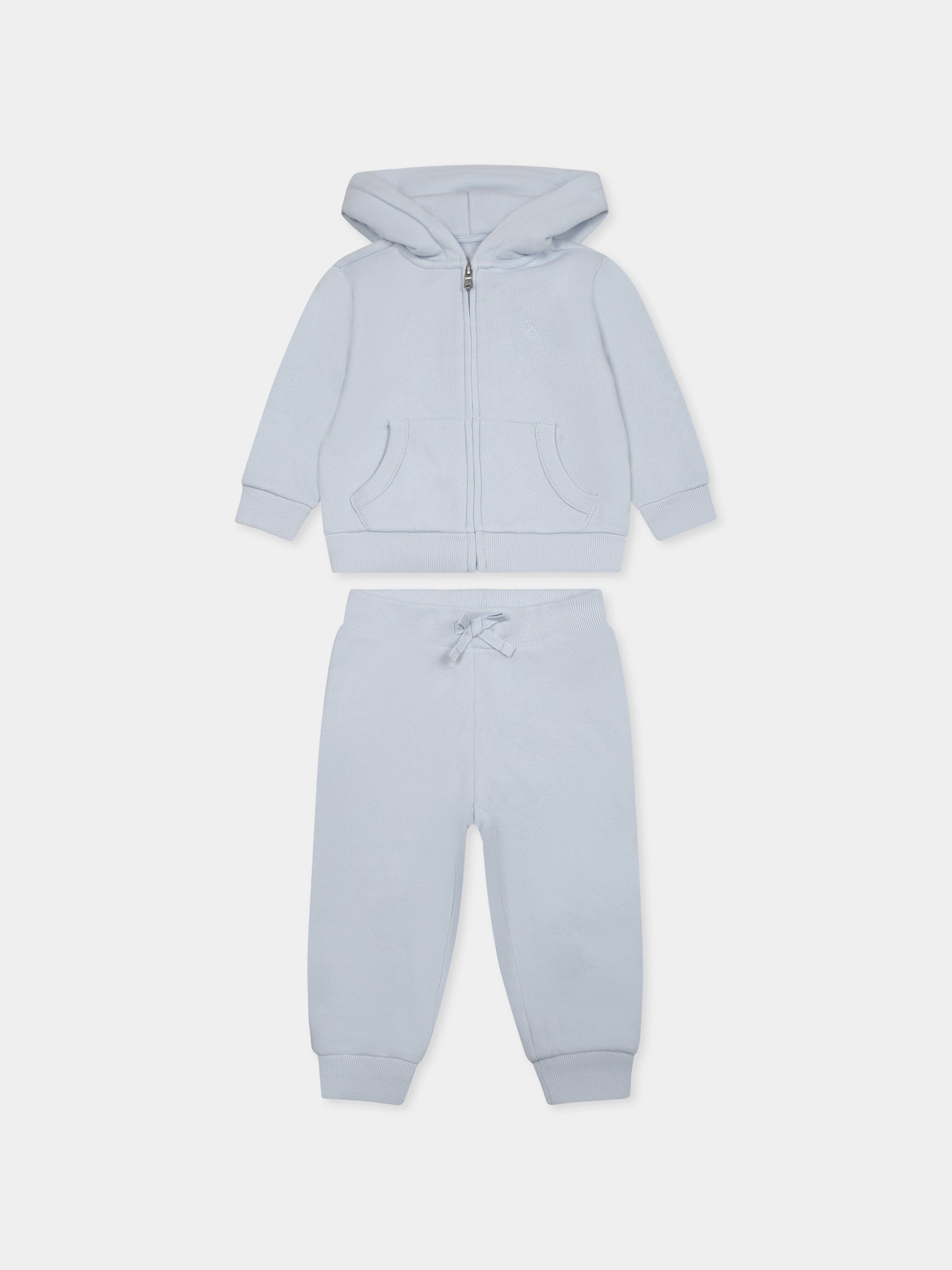 Completo celeste per neonato con cavallino,Ralph Lauren Kids,879018003 BERYL BLUE