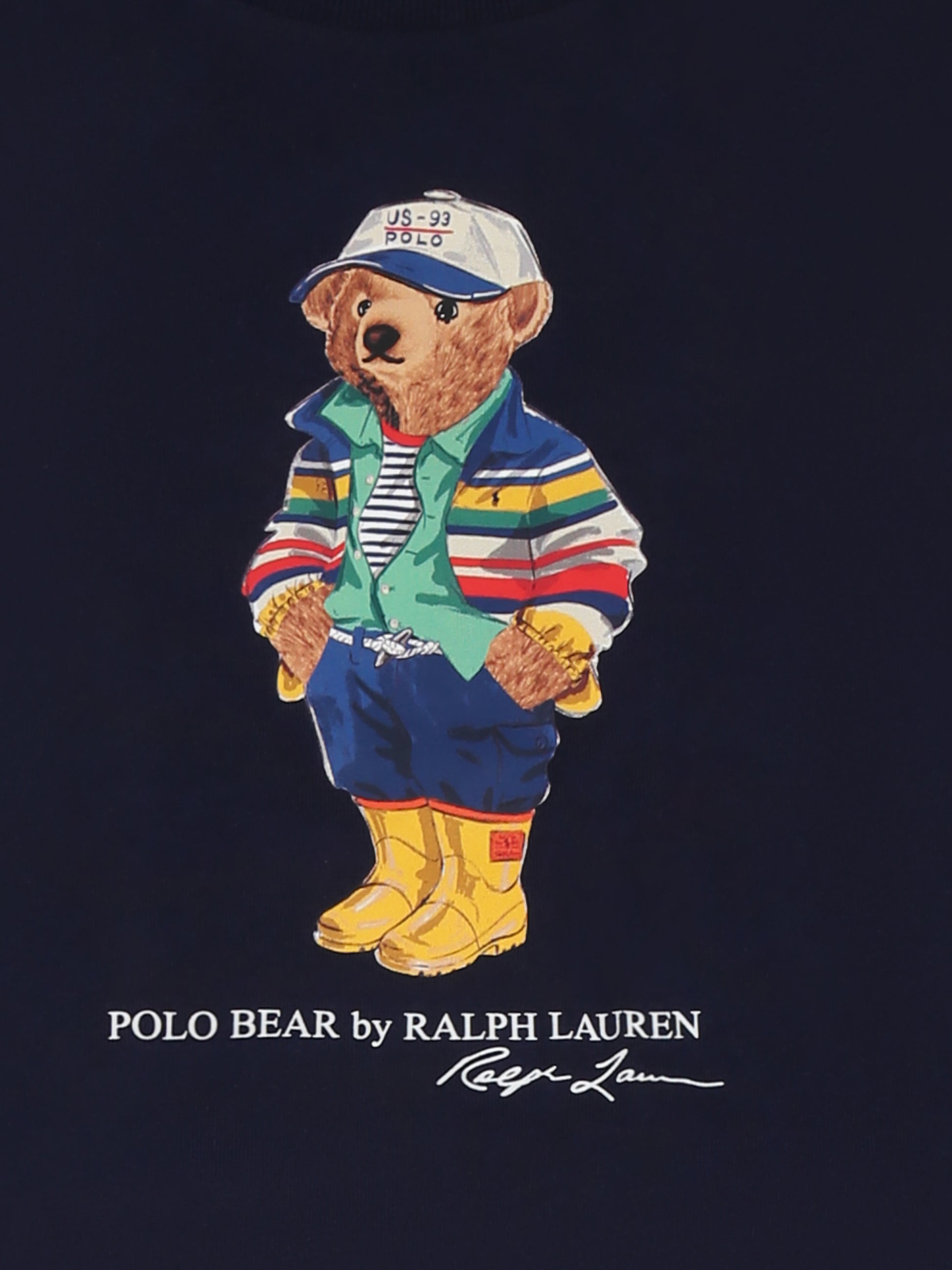 Completo multicolor per neonato con Polo Bear,Ralph Lauren Kids,958599001 NEWPORT NAVY/CANARY YELLOW