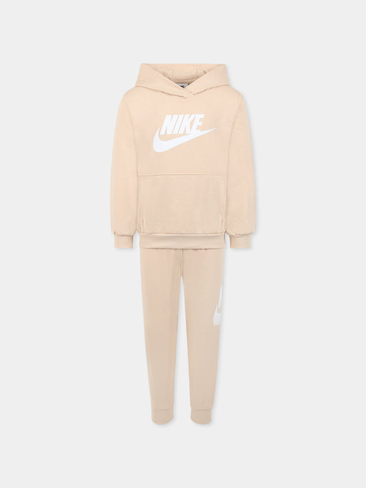 Completo beige per bambini con logo,Nike,86L595 X5C
