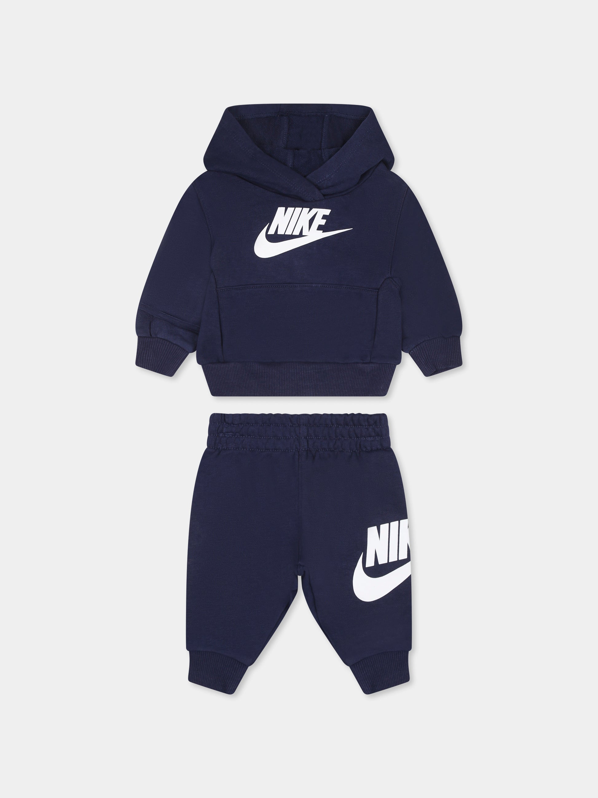 Completo blu per neonato con logo,Nike,56L595 U90