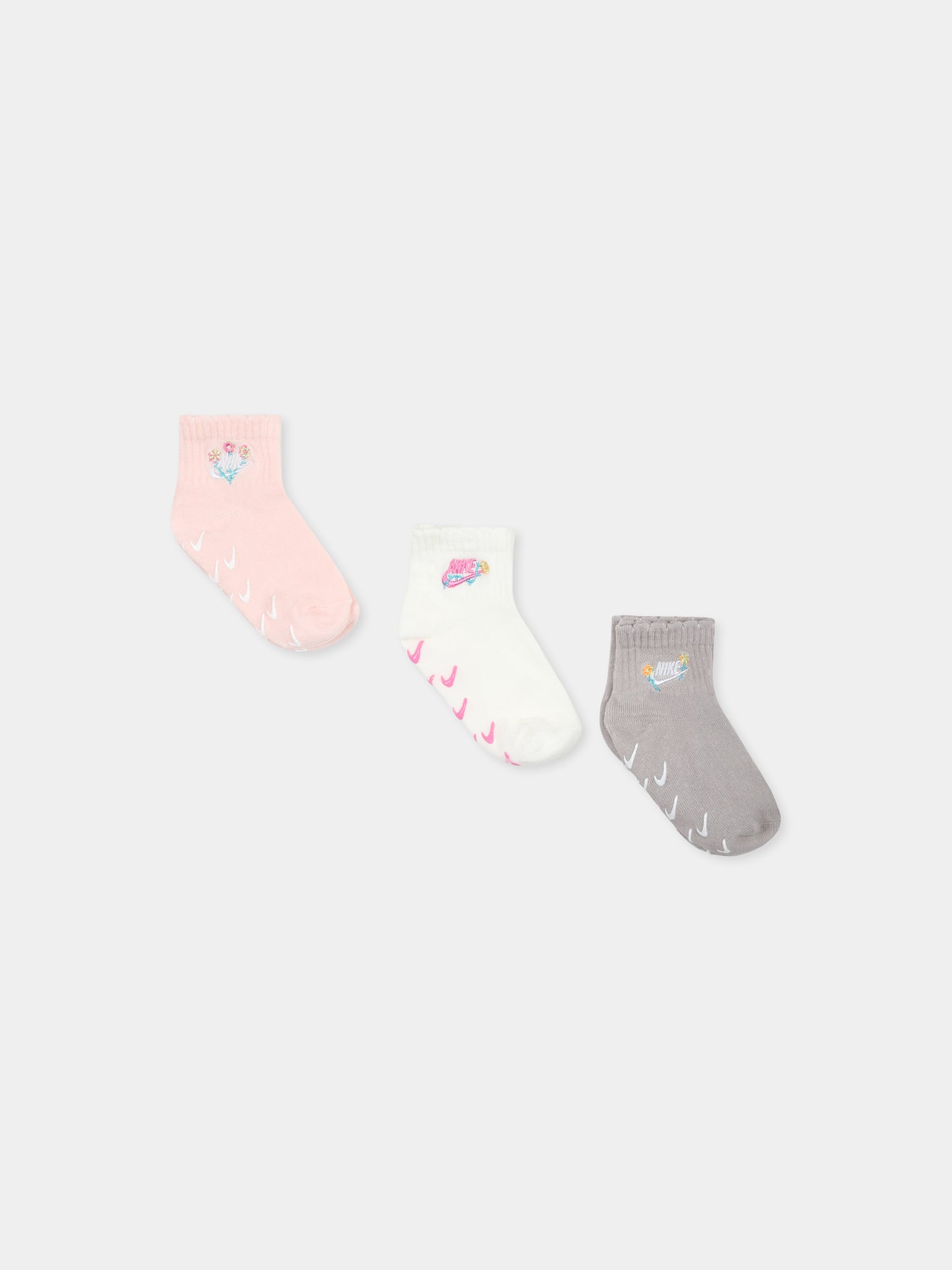 Set calze multicolor per bambina con logo,Nike,NN1175 782 J