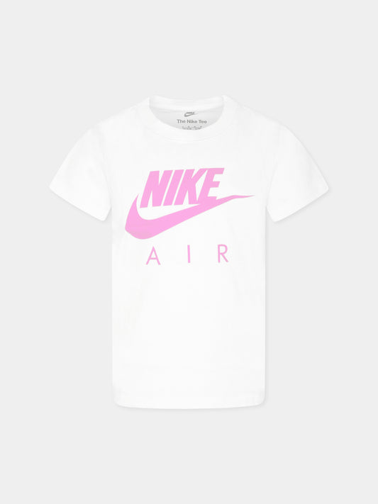White t-shirt for girl with logo