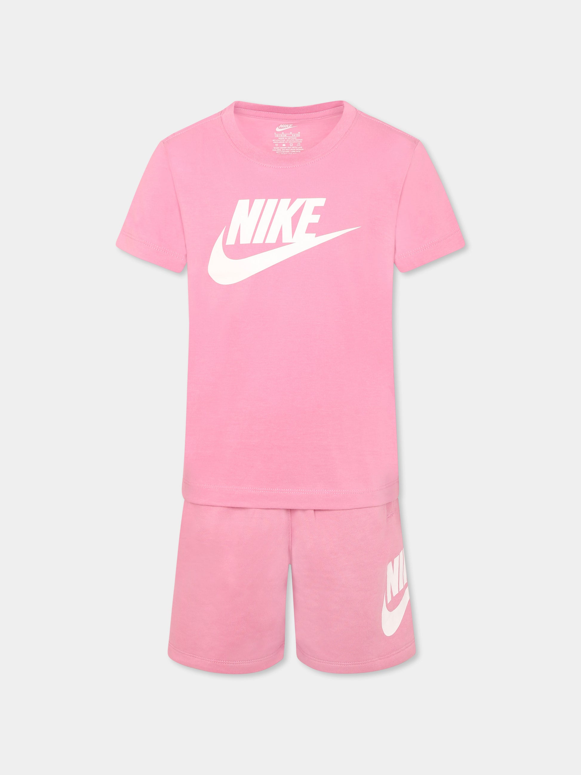 Completo rosa per bambina con logo,Nike,36L596 ACG
