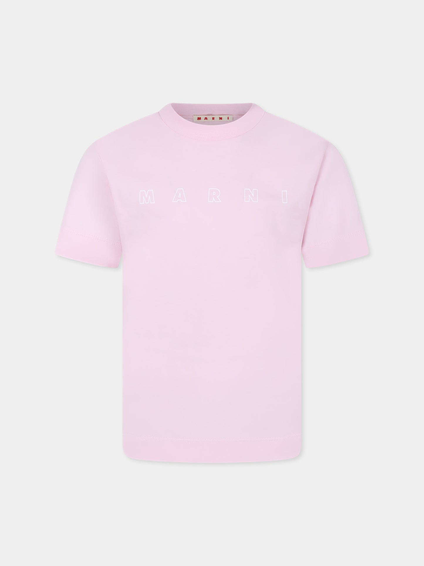 Pink t-shirt for kids with logo