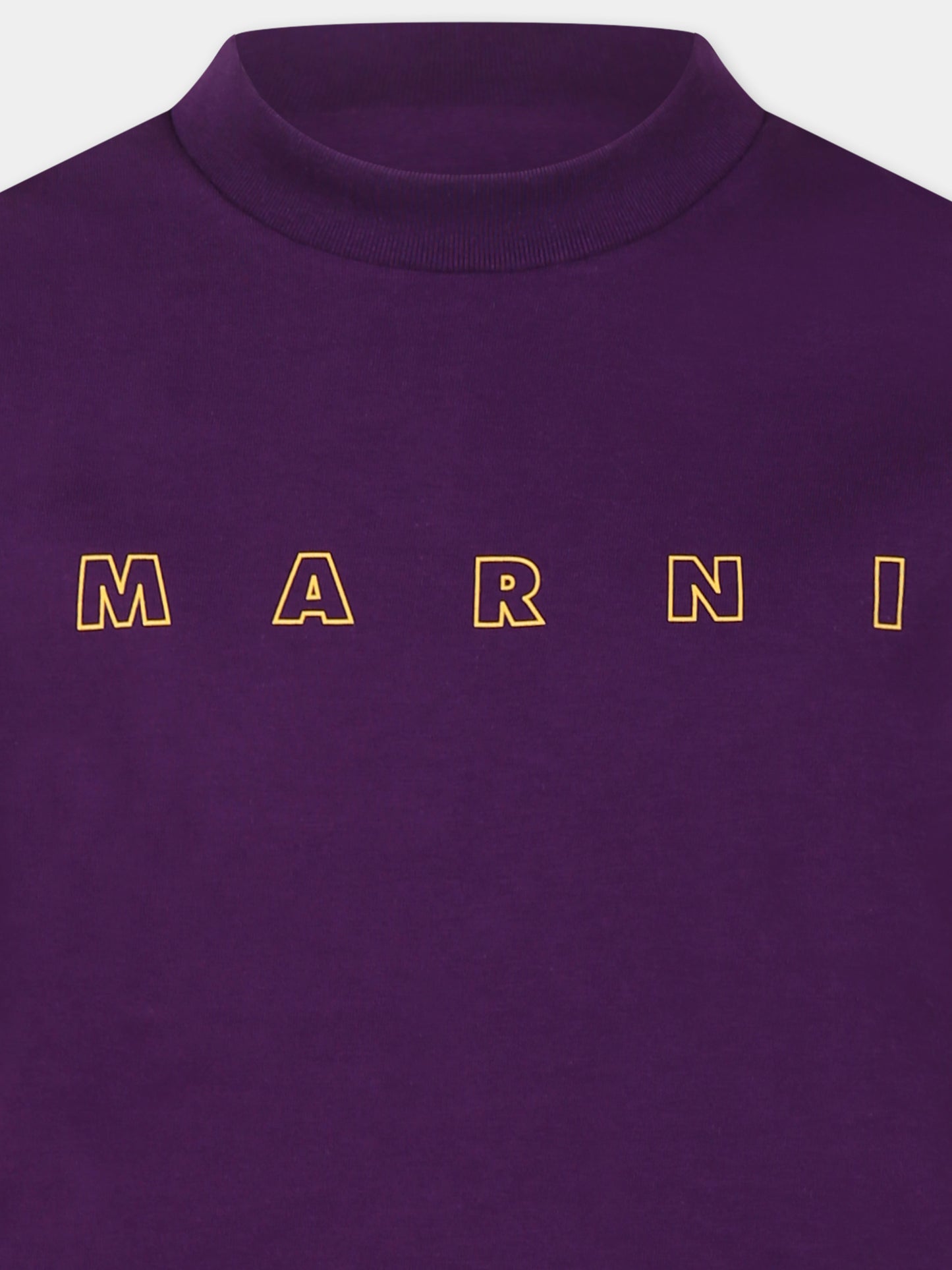 T-shirt viola per bambini con logo,Marni Kids,M01466 M00RF MT279U 0M609