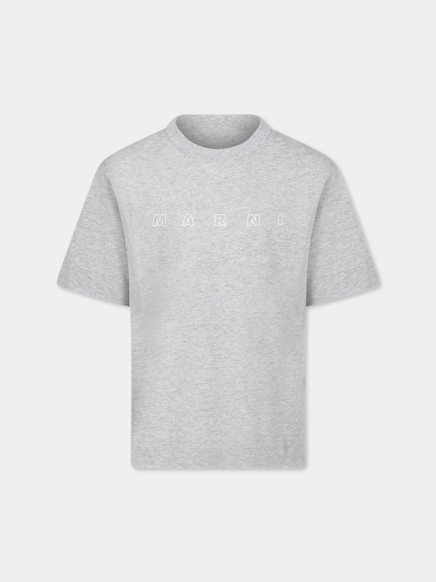 Grey t-shirt for kids with logo