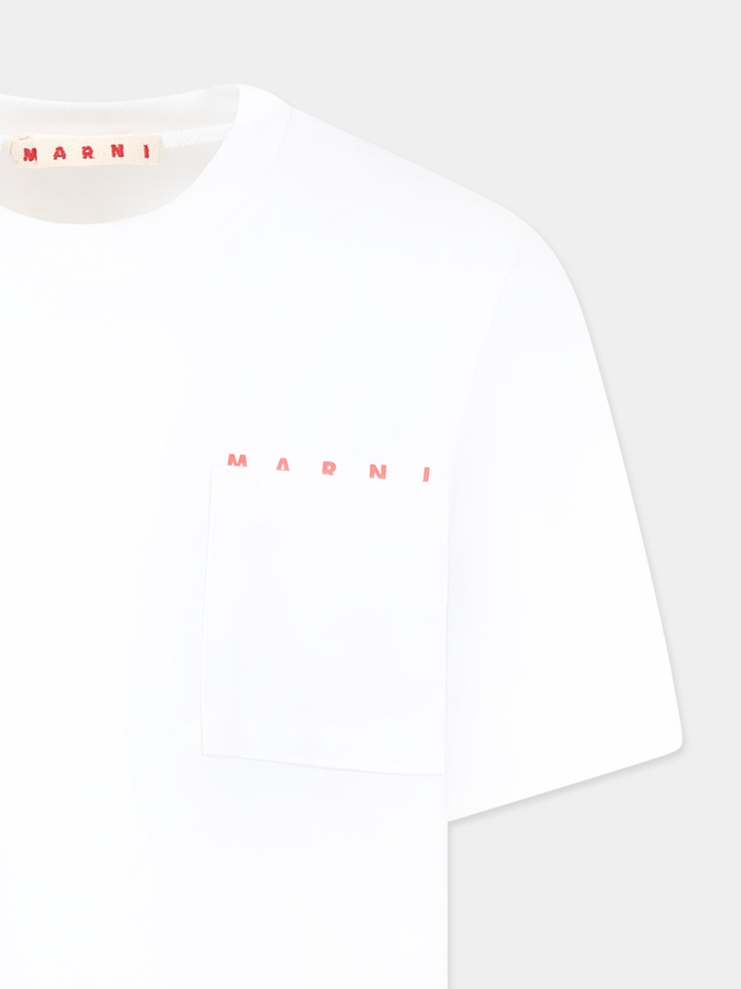 White t-shirt for kids with logo