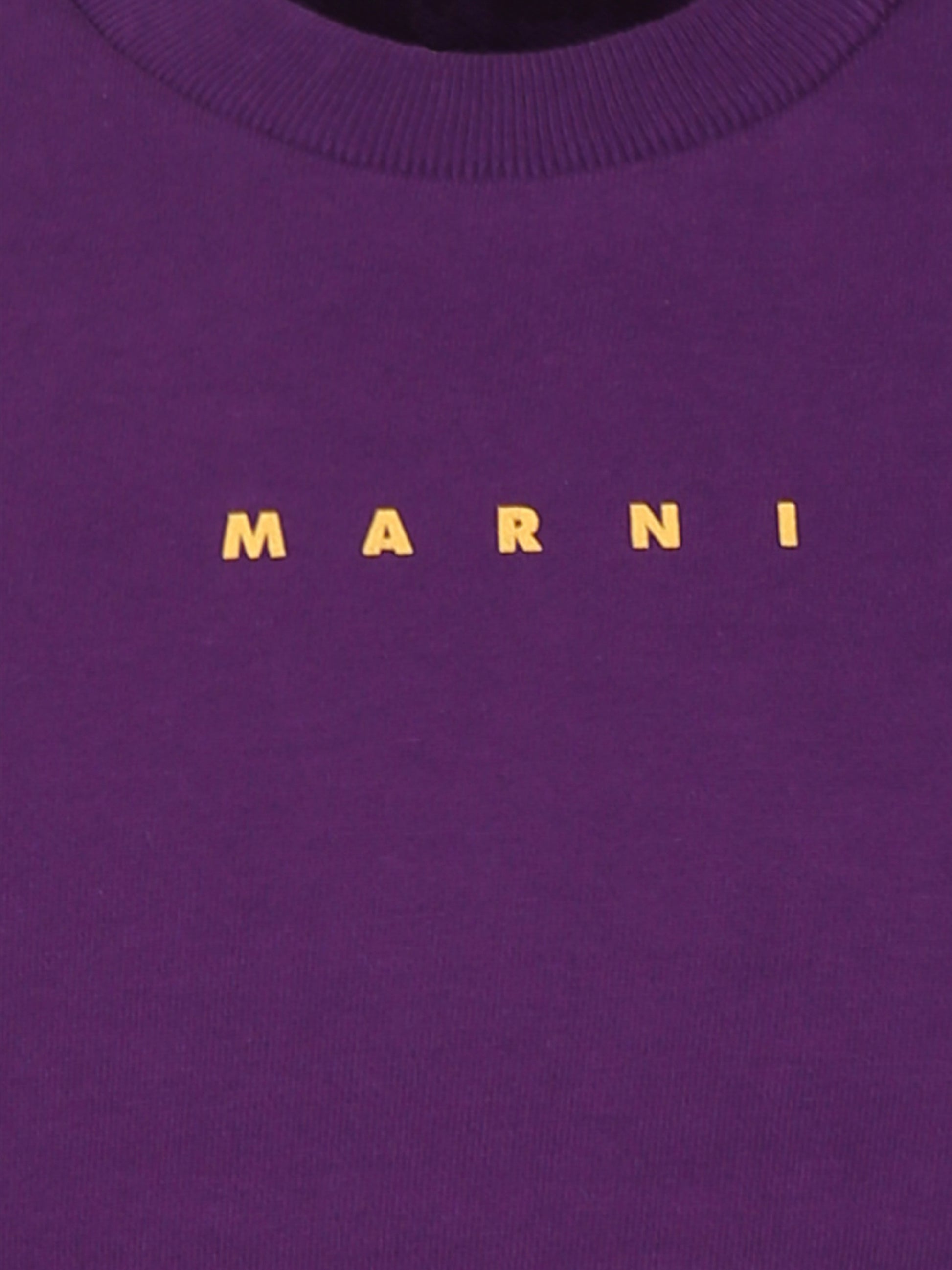 Felpa viola per bambini con logo,Marni Kids,M01408 M00V0 MS317U 0M609