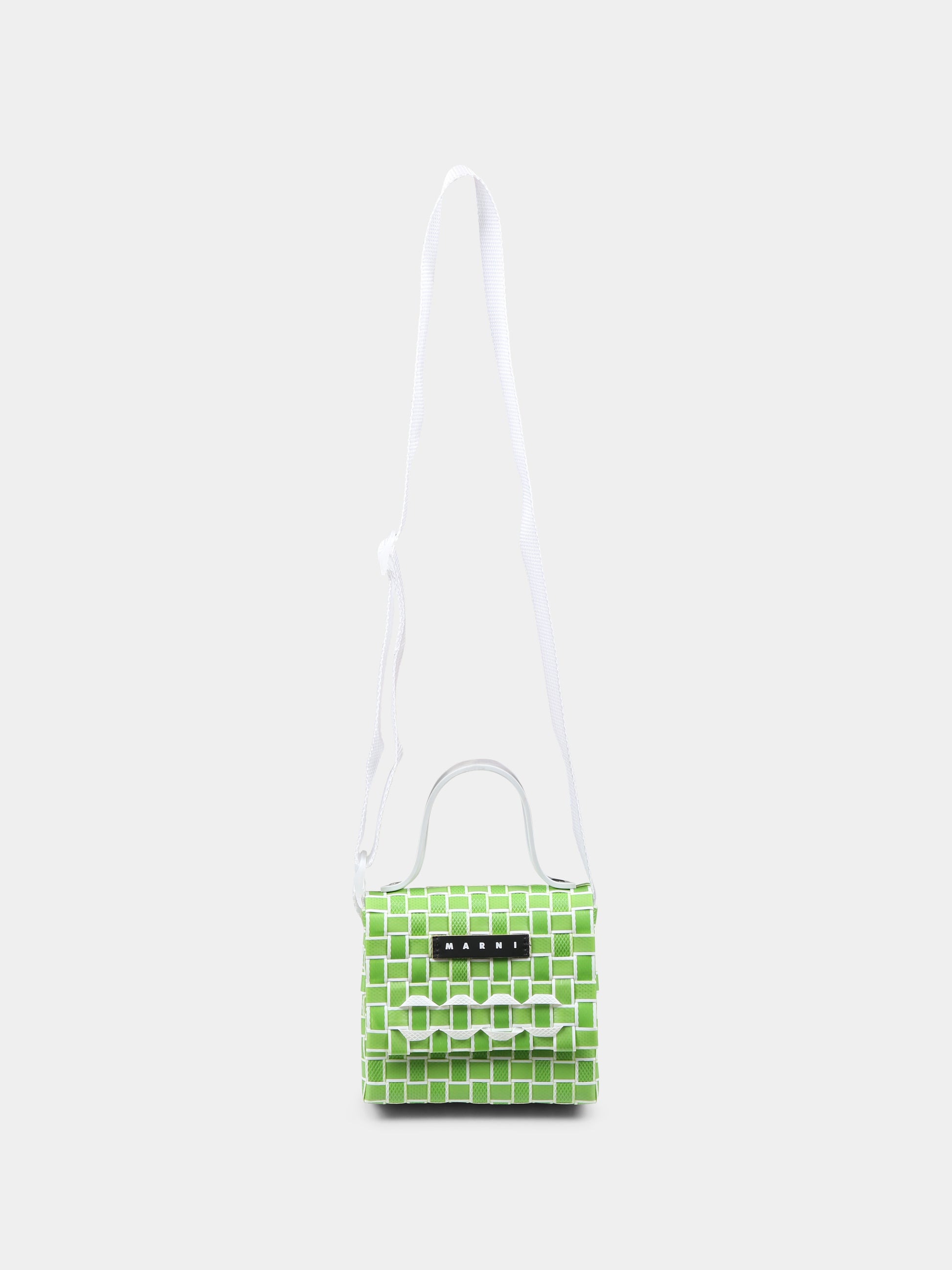 Borsa verde per bambina con logo,Marni Kids,M01482 M00IW MW100F 0MC71