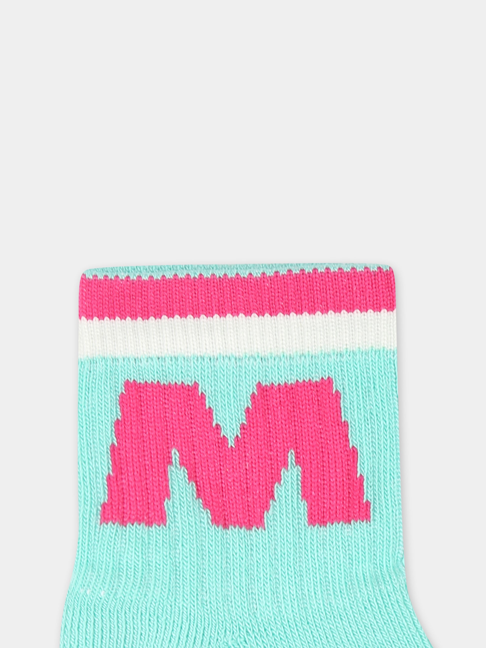 Calze verdi per neonati con logo,Marni Kids,M01468 M00U1 MZ35B 0M851