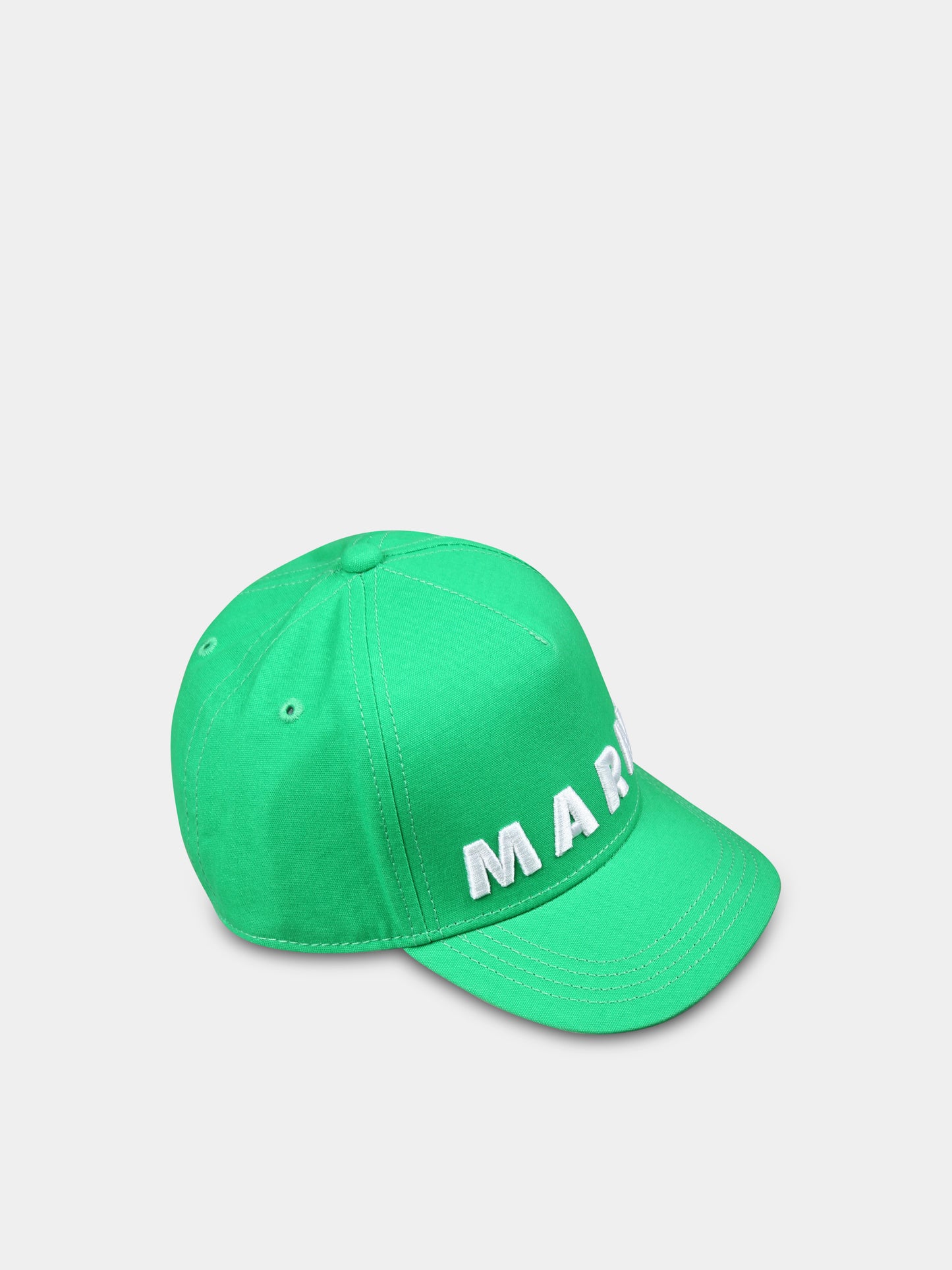 Green hat for kids with logo