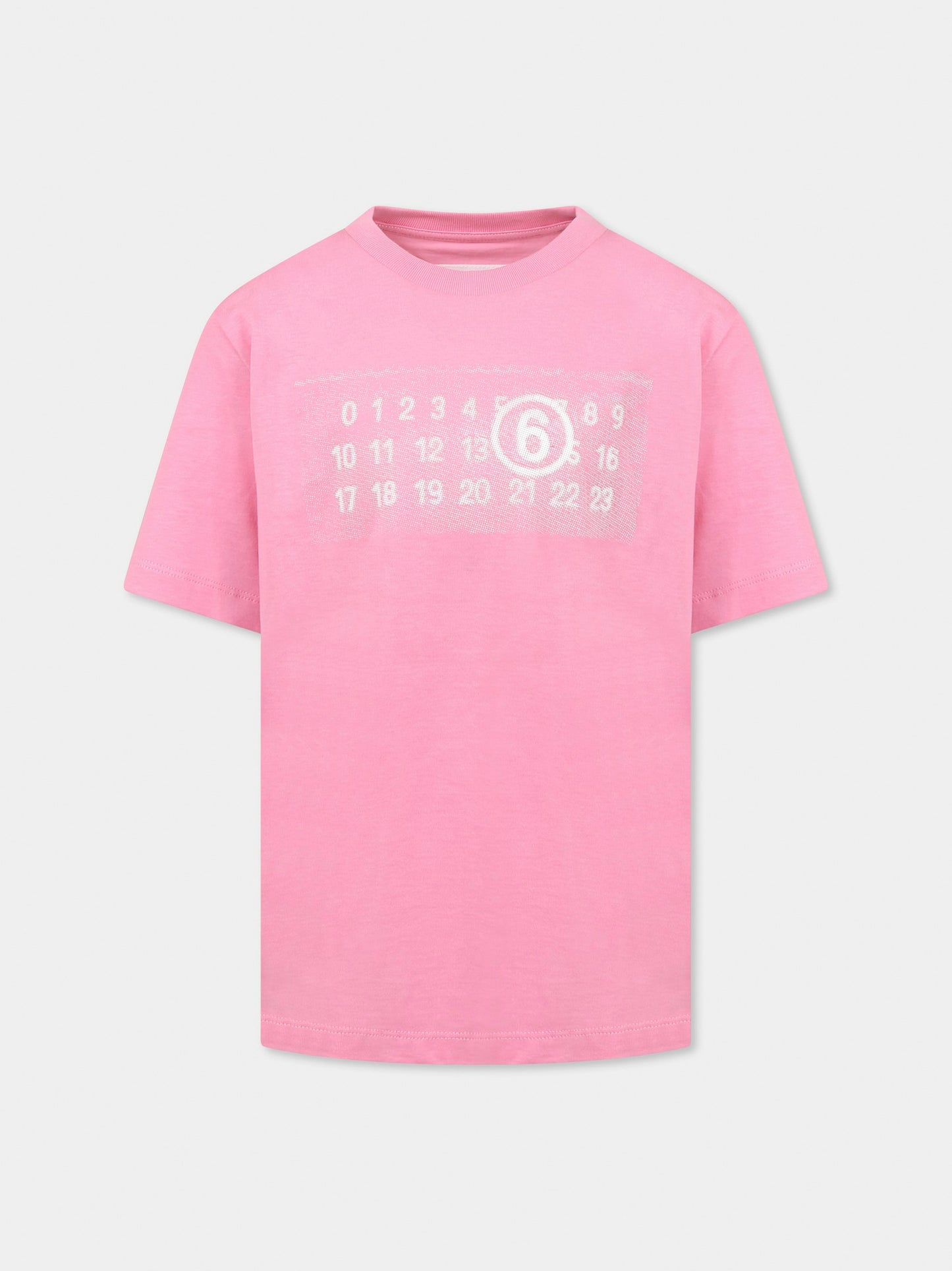 Pink t-shirt for girl with logo