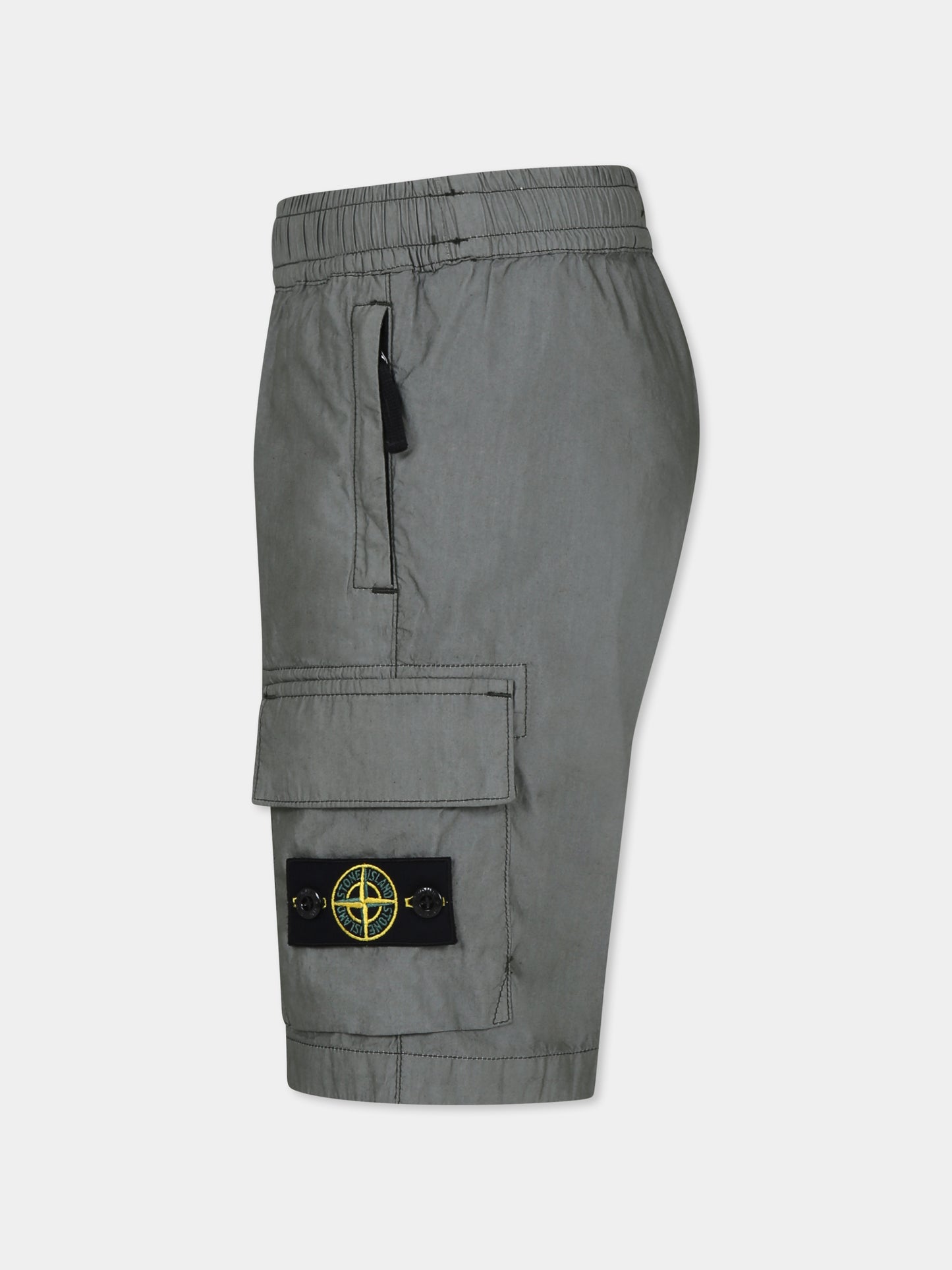 Shorts verdi per bambino con bussola,Stone Island Junior,8016L0501 V0058