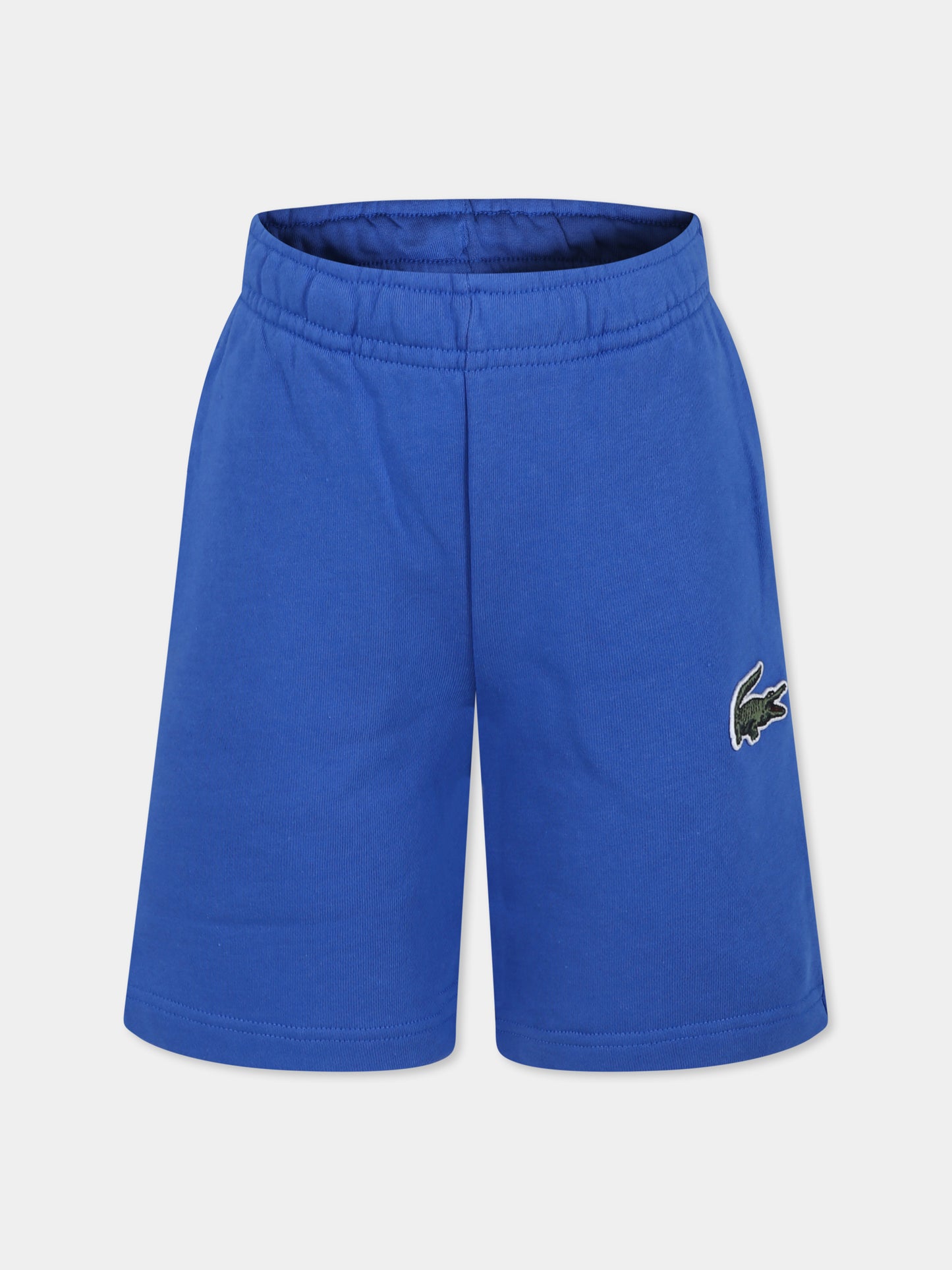Shorts azzurri per bambino con coccodrillo,Lacoste,GJ7350 IXW