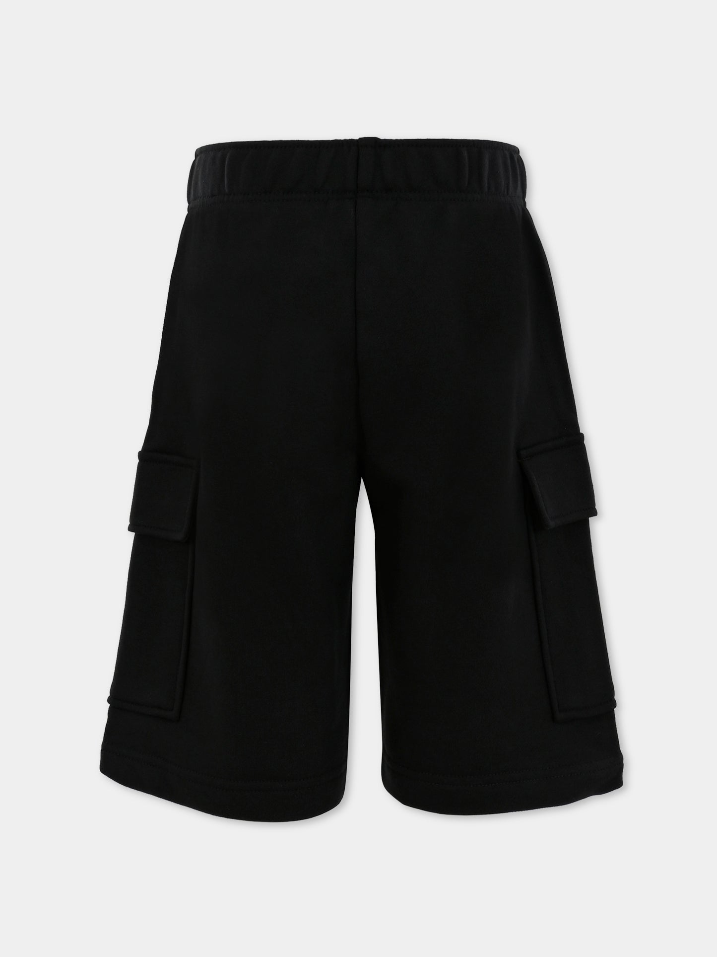 Shorts neri per bambino con coccodrillo,Lacoste,GJ7372 031