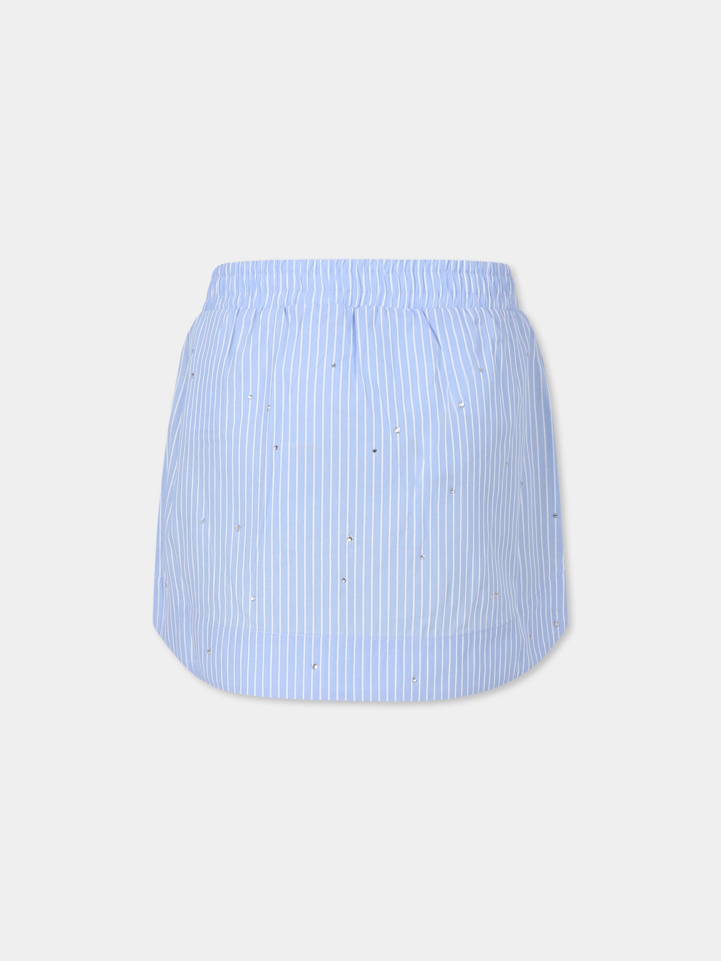 Light blue skirt for girl with logo