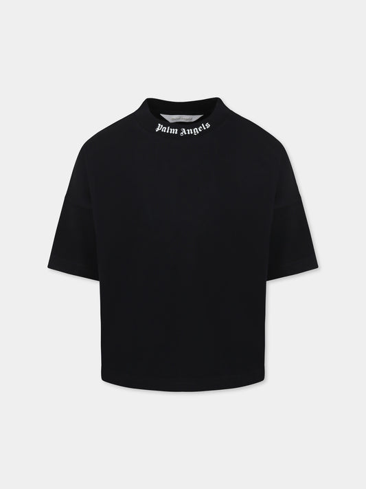 Black t-shirt for kids with logo