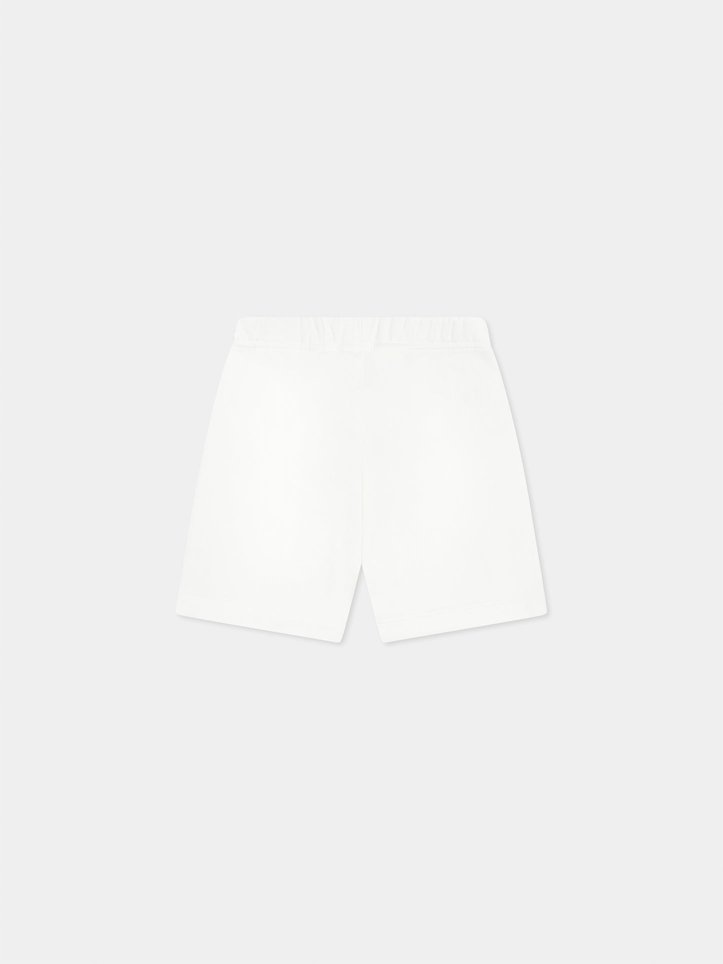 White shorts for baby boy with logo