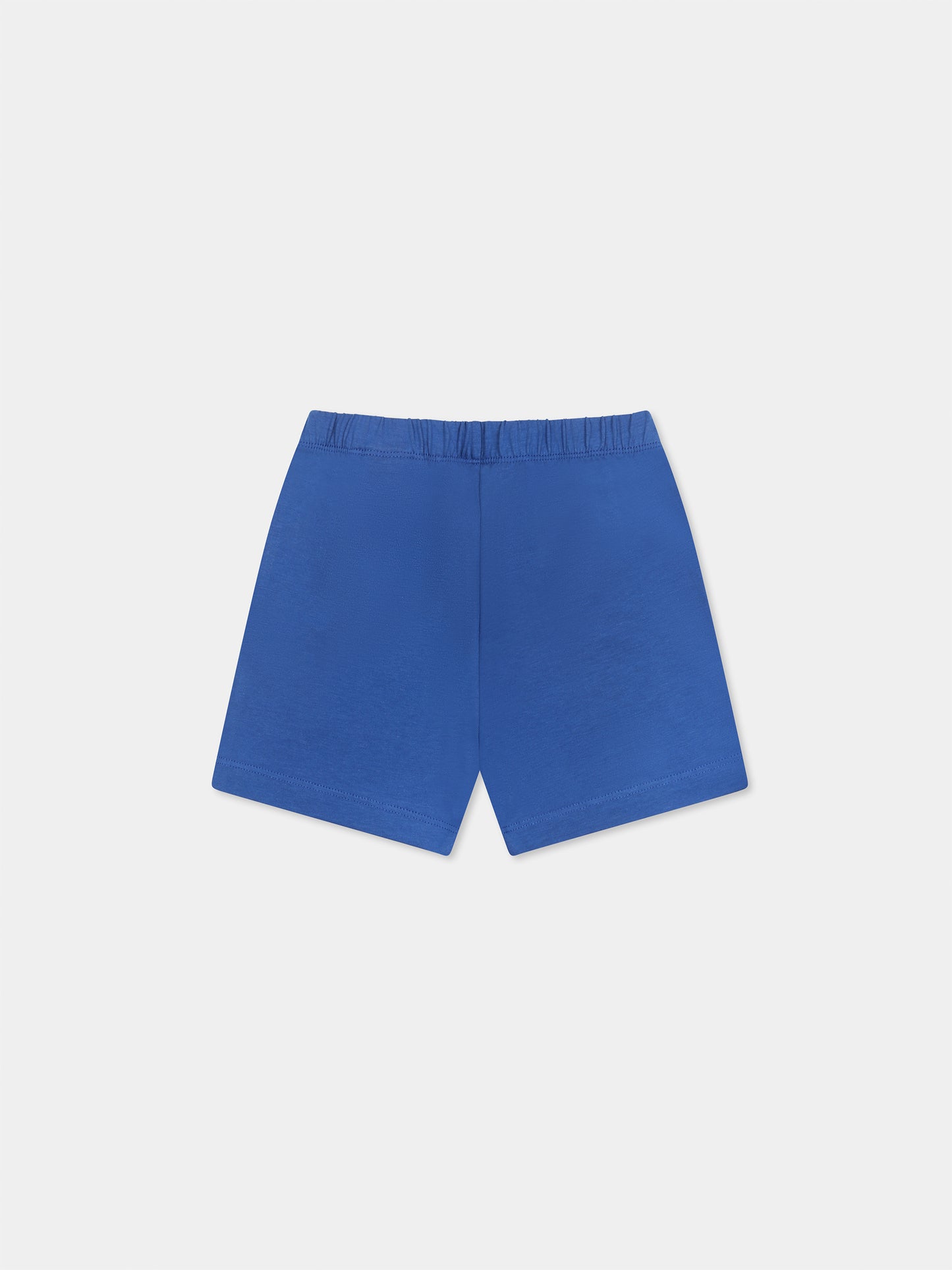 Blue shorts for baby boy with logo
