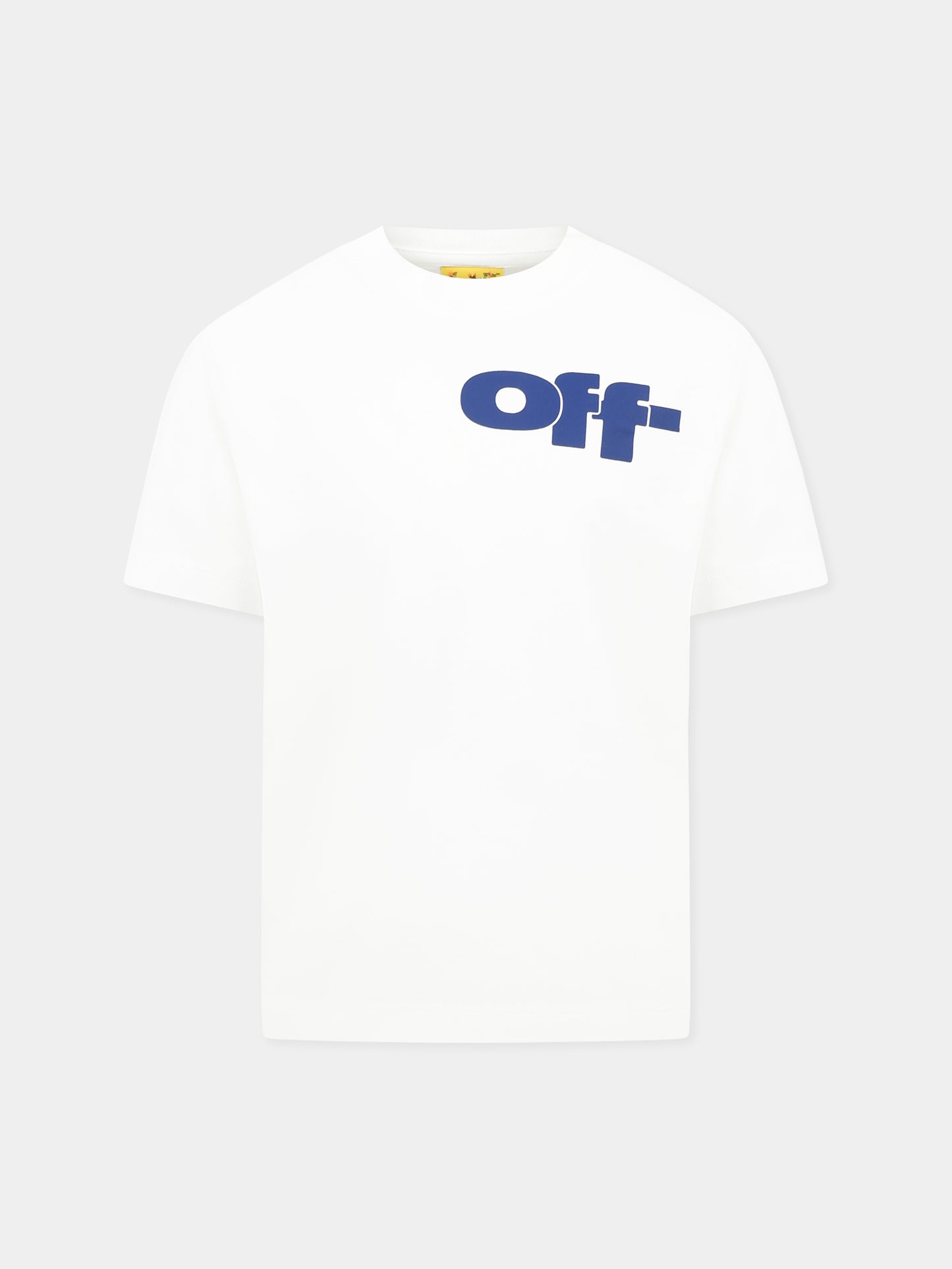 T-shirt bianca per bambino con logo,Off White,OBAA002S25JER0020145
