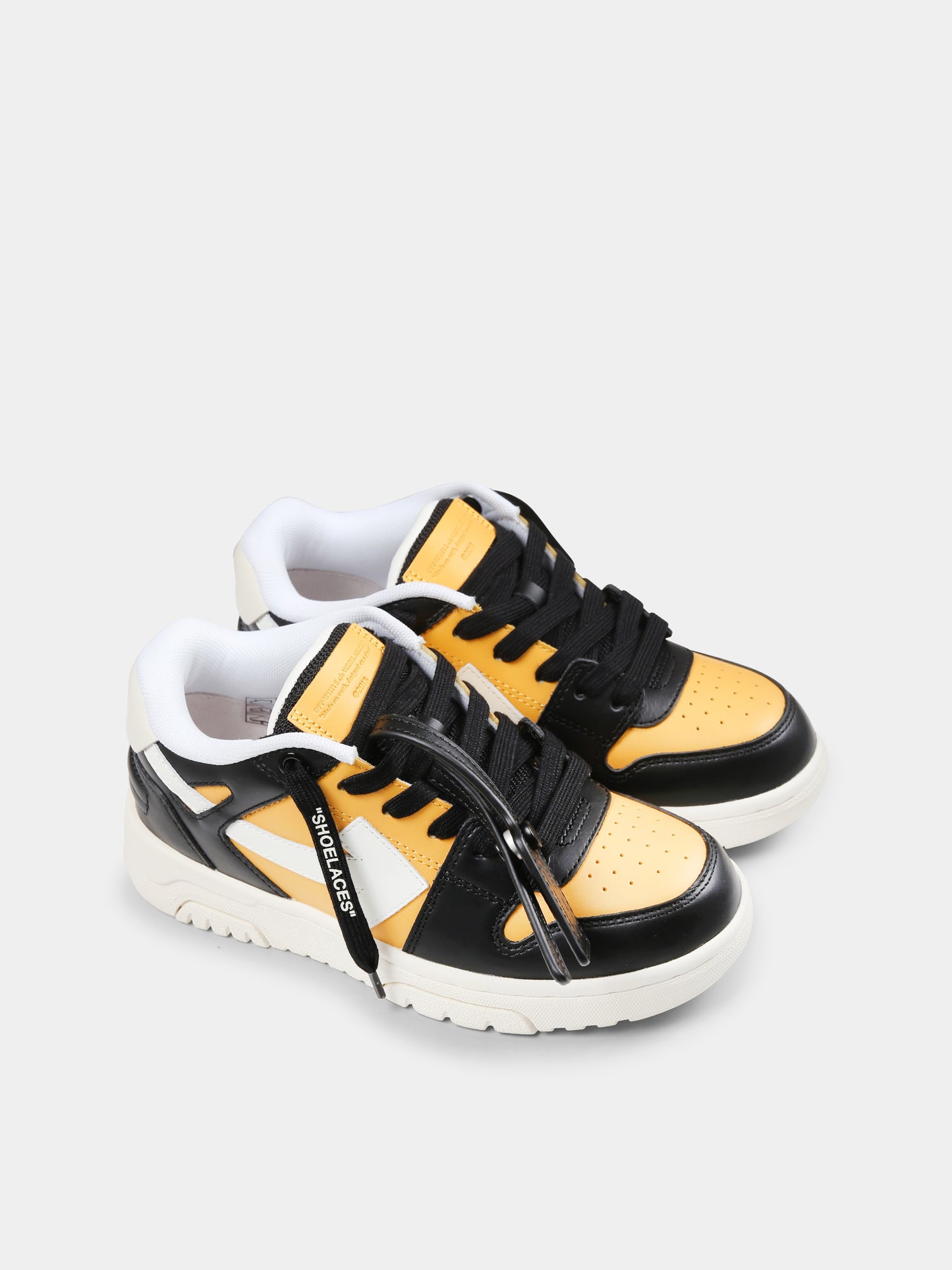 Yellow sneakers for boy with arrow