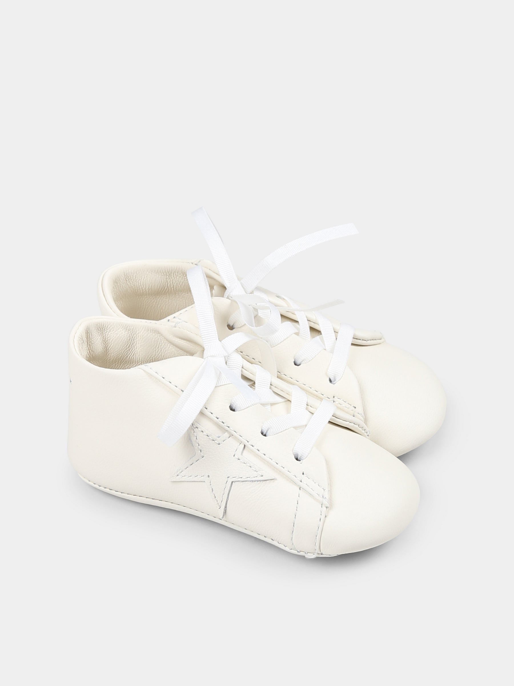 Sneakers Joy avorio per neonati con stella,Golden Goose,GIF00877 F007065 10359