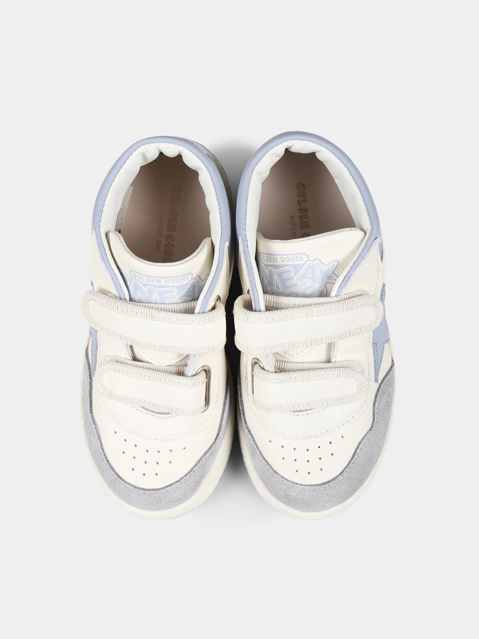 Sneakers June avorio per neonato e bambino con stella,Golden Goose,GJF00773 F006746 82860