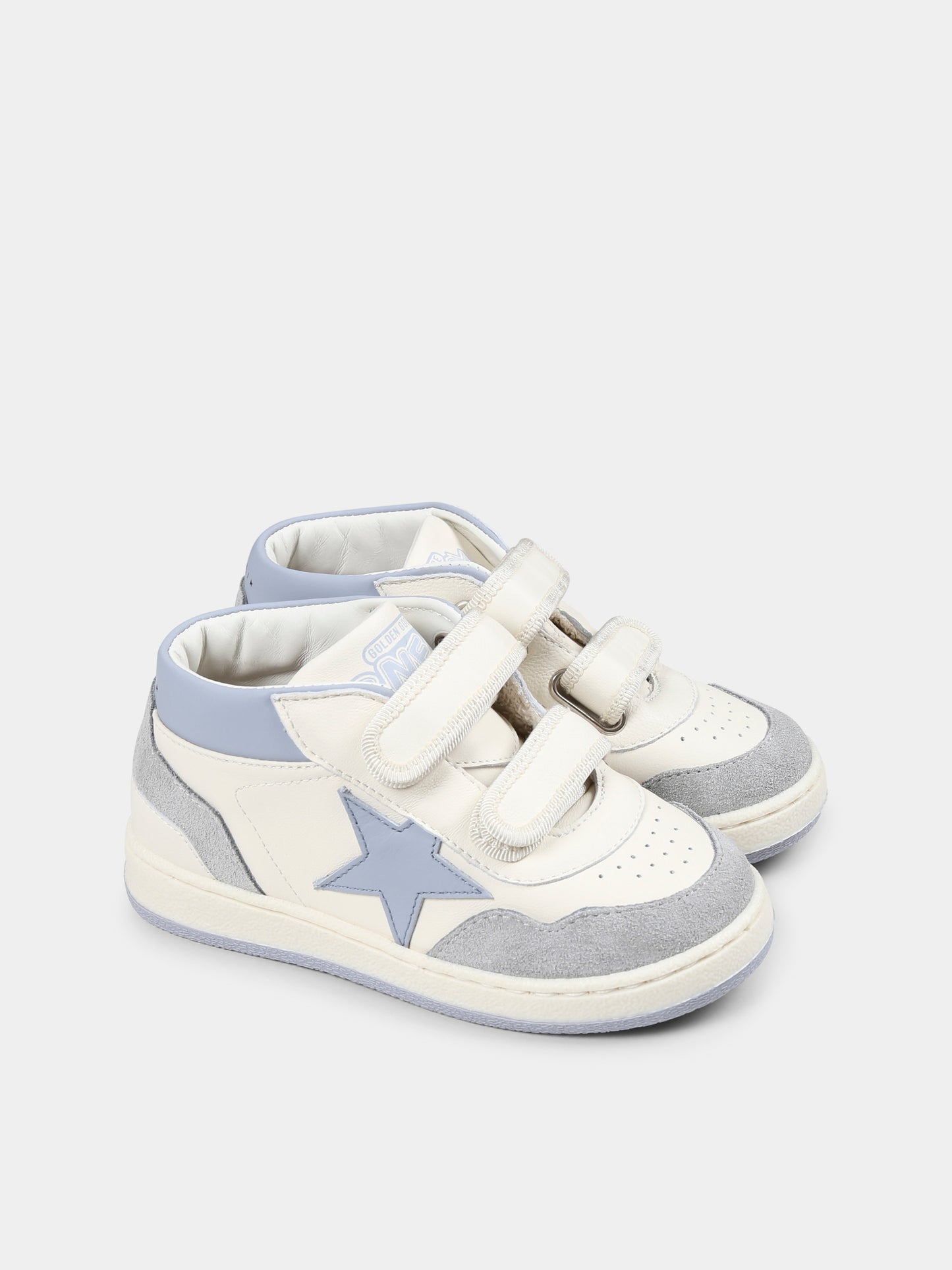 Sneakers June avorio per neonato e bambino con stella,Golden Goose,GJF00773 F006746 82860