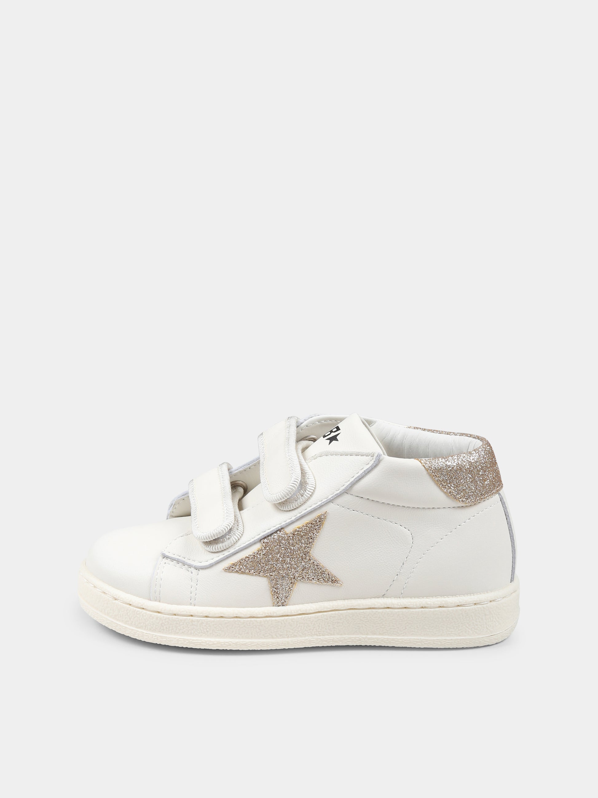 Sneakers June Ballstar avorio per neonata e bambina con stella,Golden Goose,GJF00386 F006752 10847