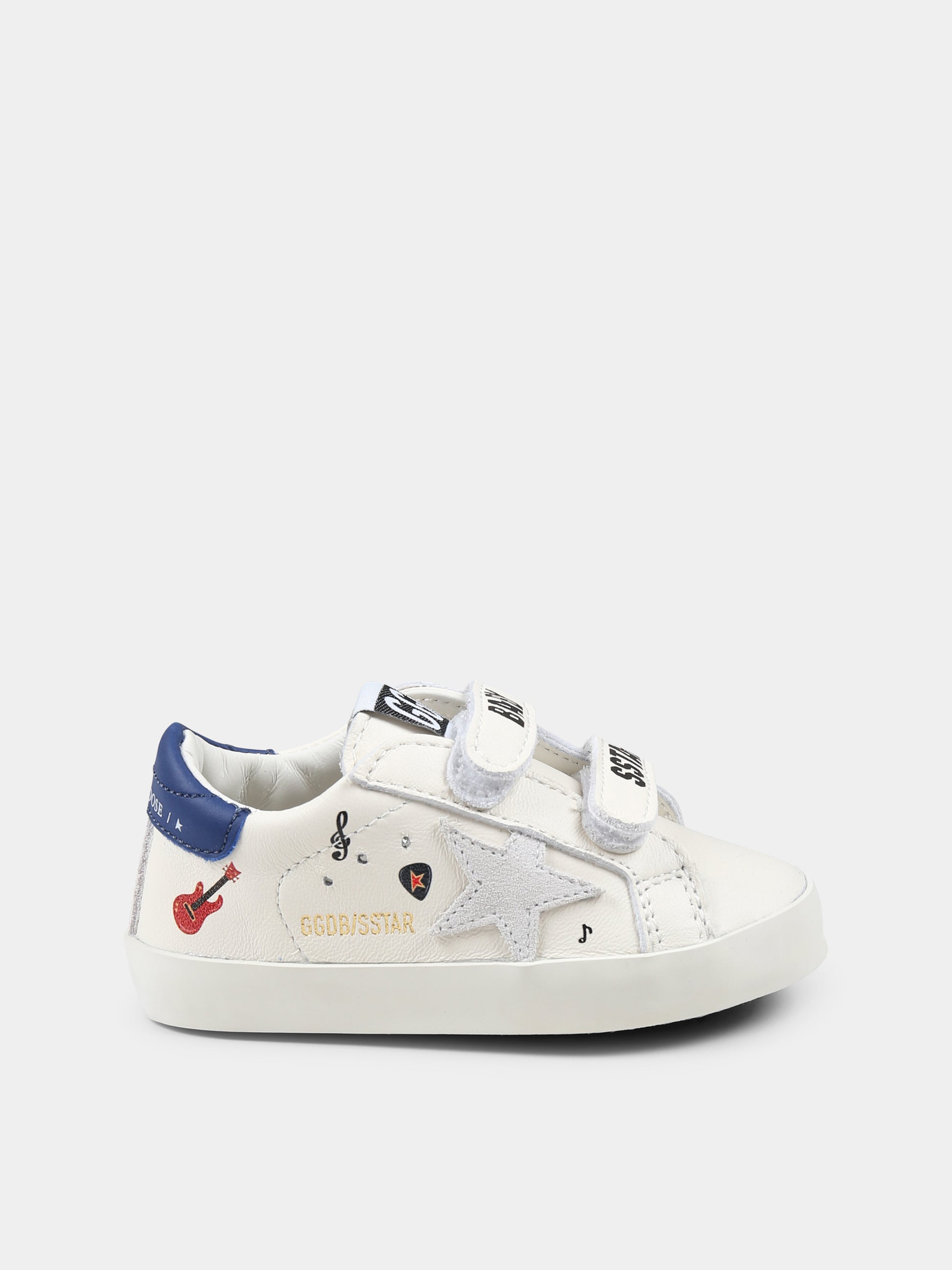 Sneakers Baby School avorio per neonati con stella,Golden Goose,GIF00166 F006744 12219