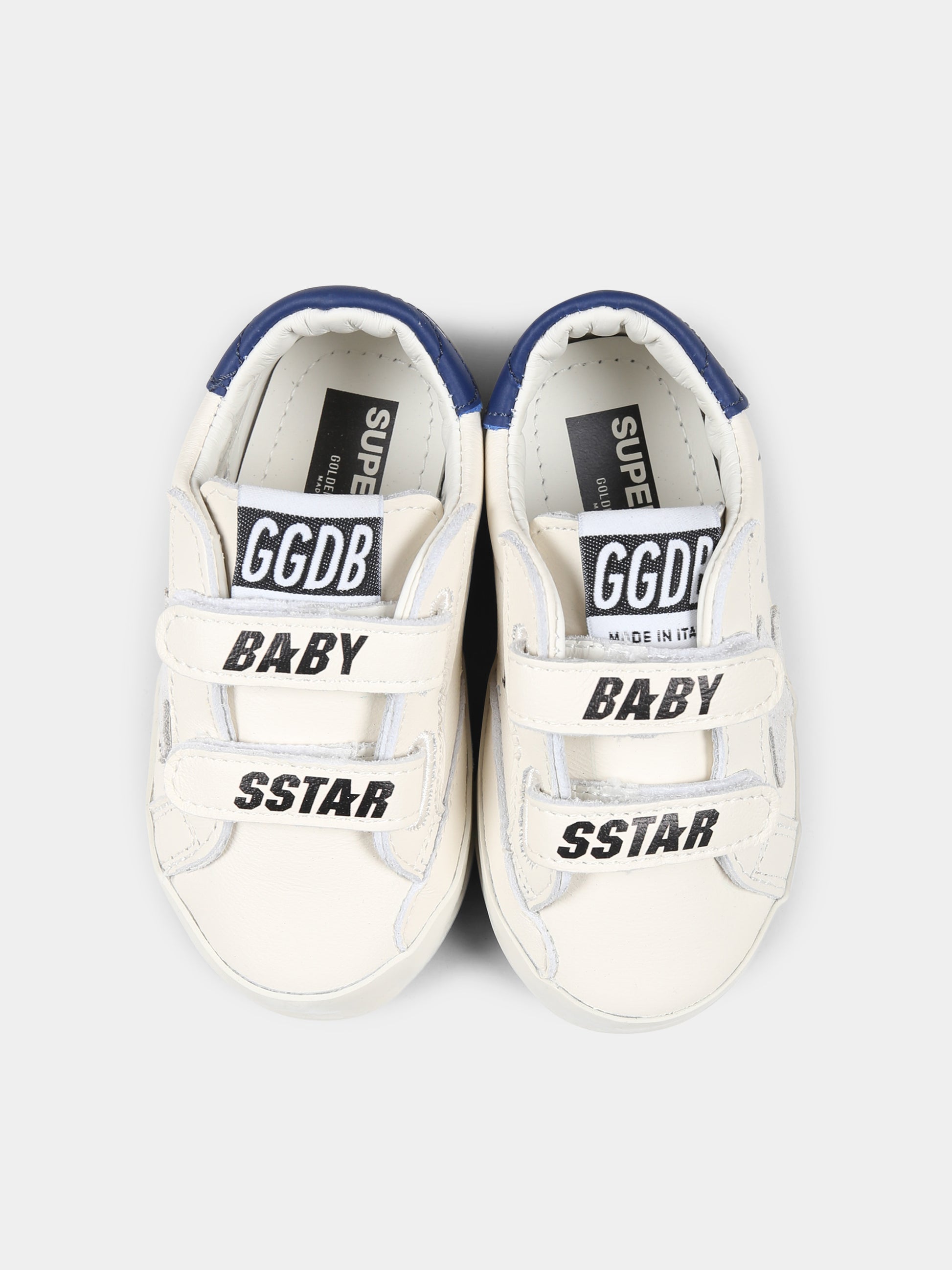 Sneakers Baby School avorio per neonati con stella,Golden Goose,GIF00166 F006744 12219
