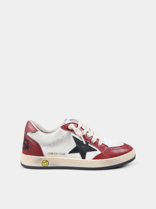 Sneakers Ball Star rosse per bambini,Golden Goose,GYF00439 F006792 10435