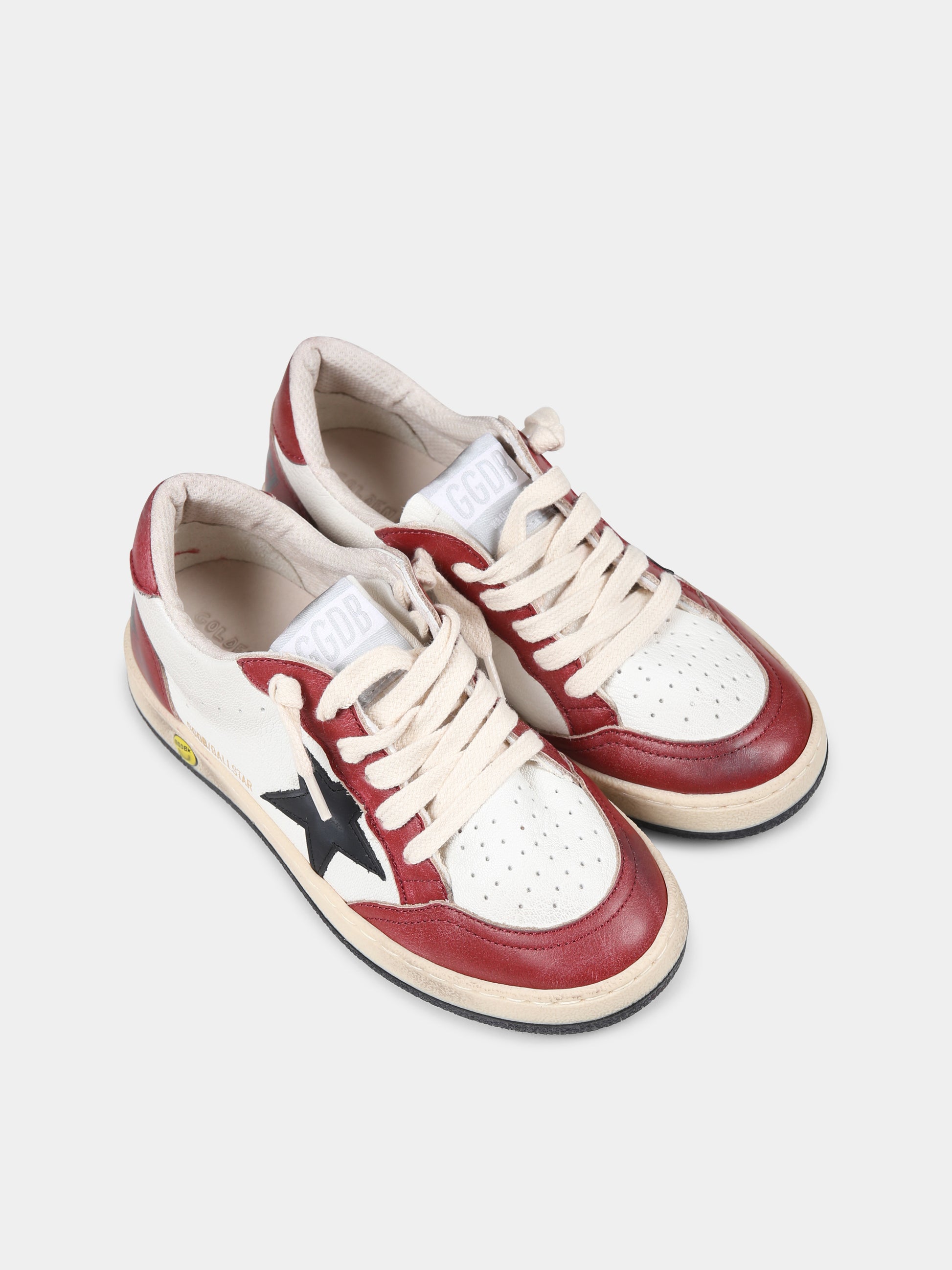 Sneakers Ball Star rosse per bambini,Golden Goose,GYF00439 F006792 10435