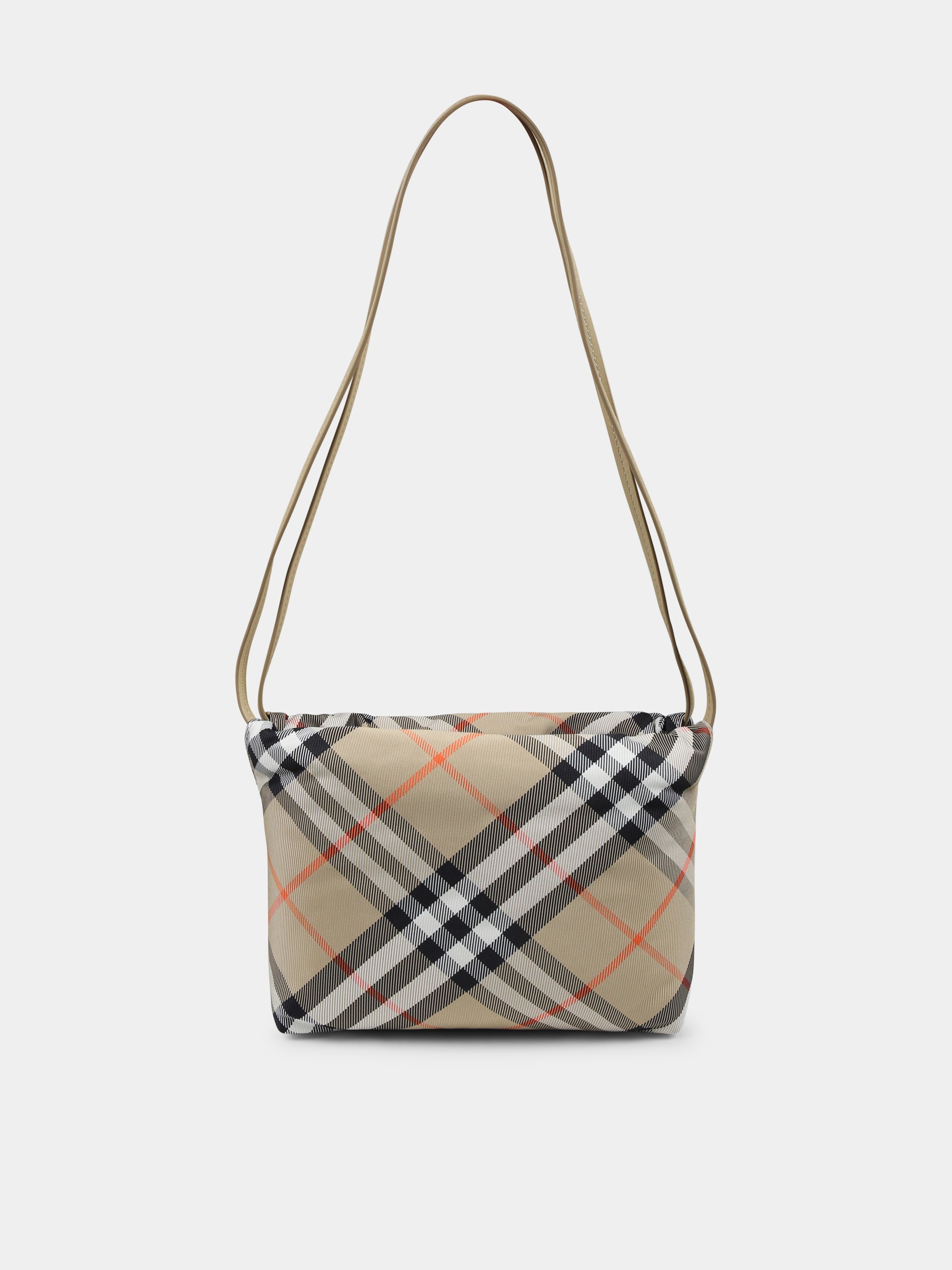 Borsa beige per bambina con check vintage,Burberry Kids,8096210 B9368