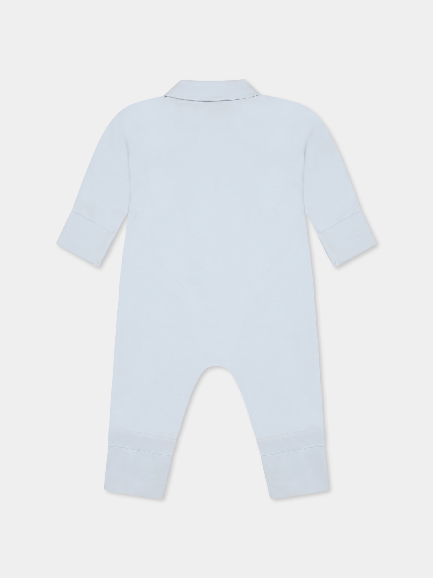 Light blue babygrow set for baby boy with vintage check