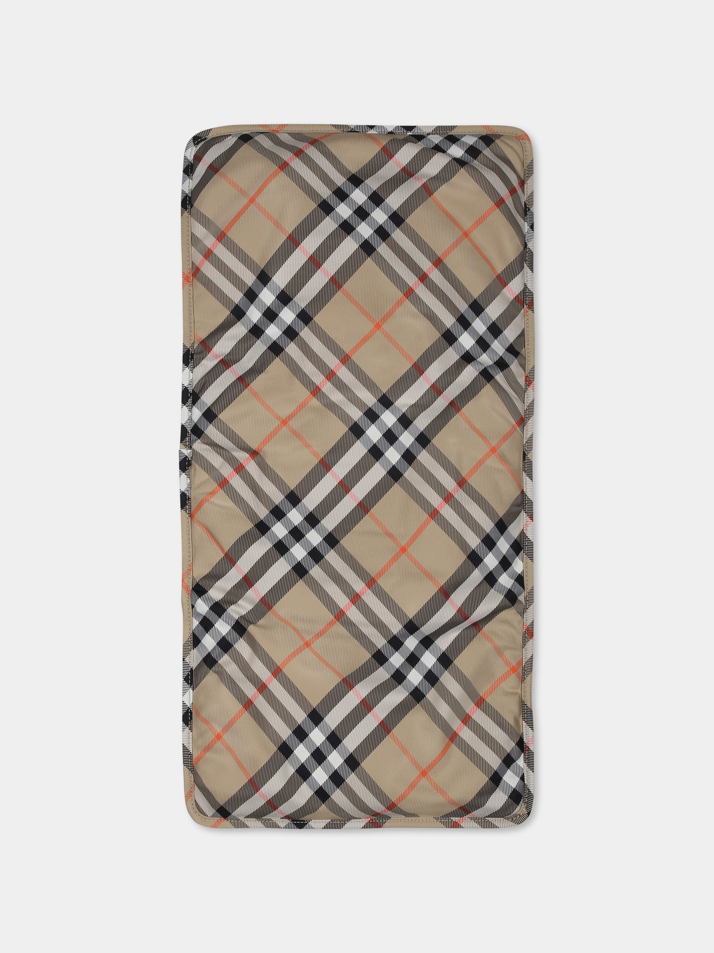 Borsa mamma beige per neonati con check vintage,Burberry Kids,8100214 B9368