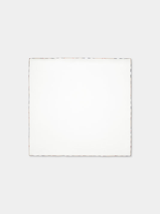 White blanket for babykids with vintage check