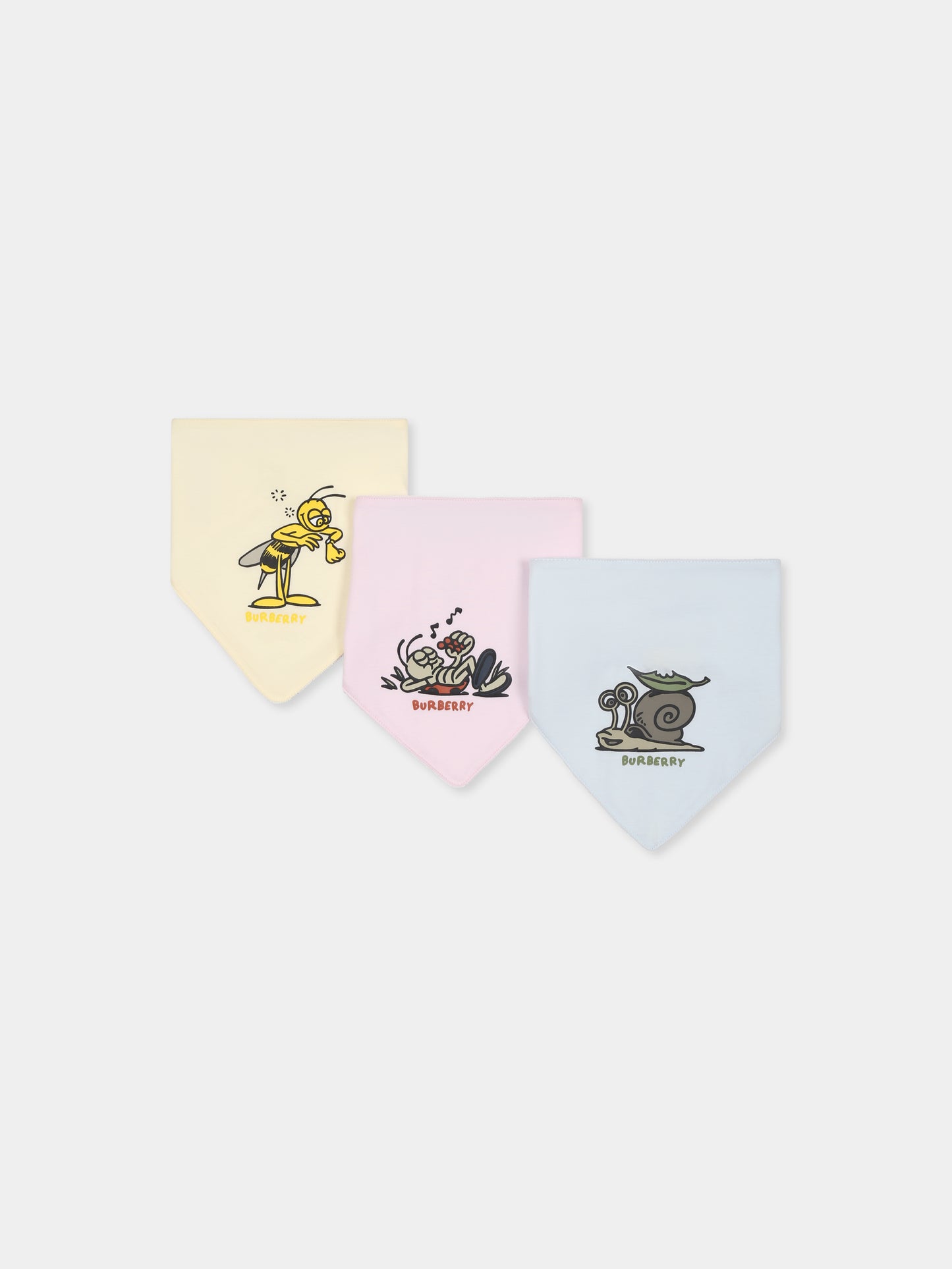 Multicolor bibs set for babykids with animals