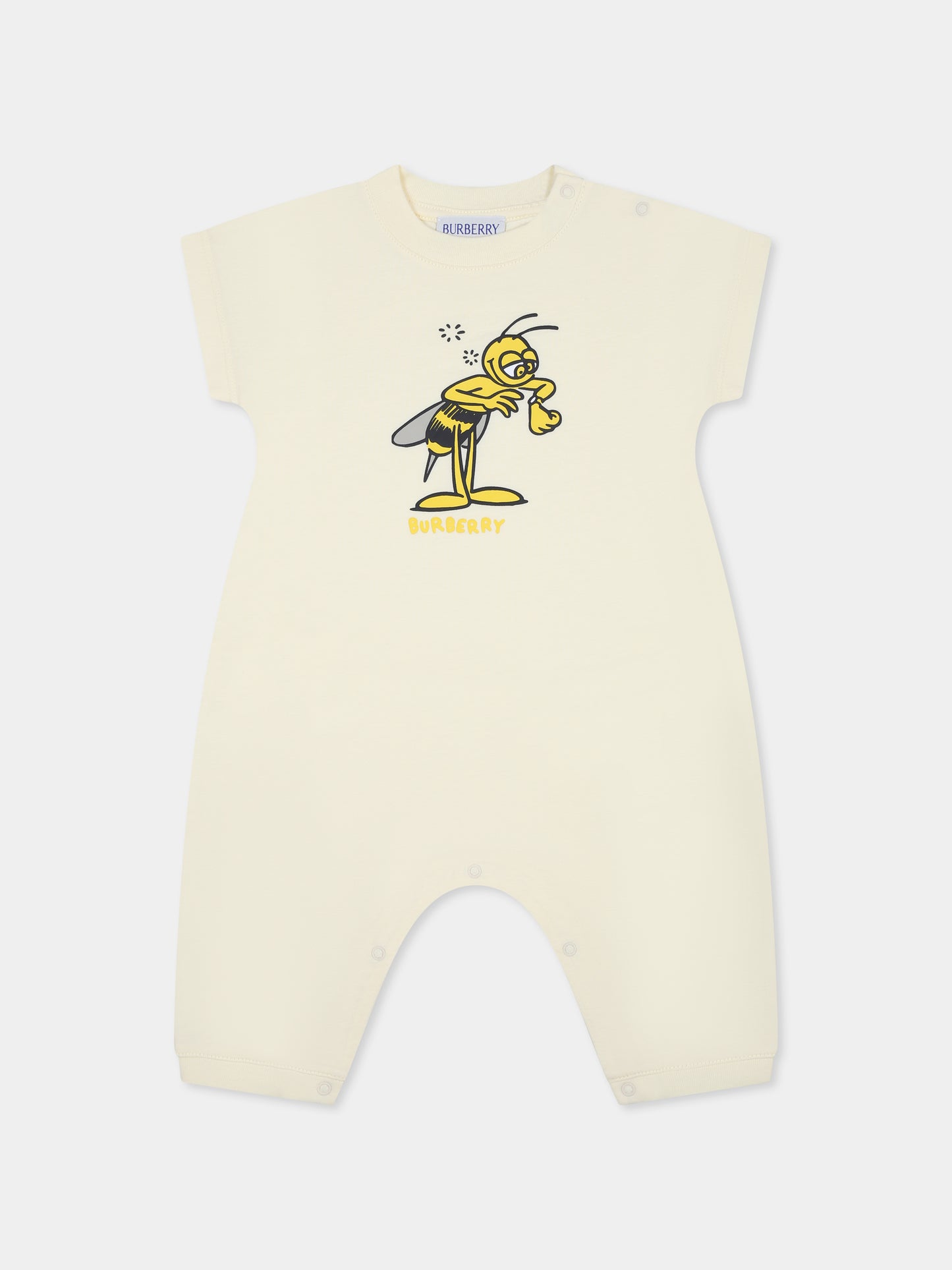 Yellow romper for babykids with bee
