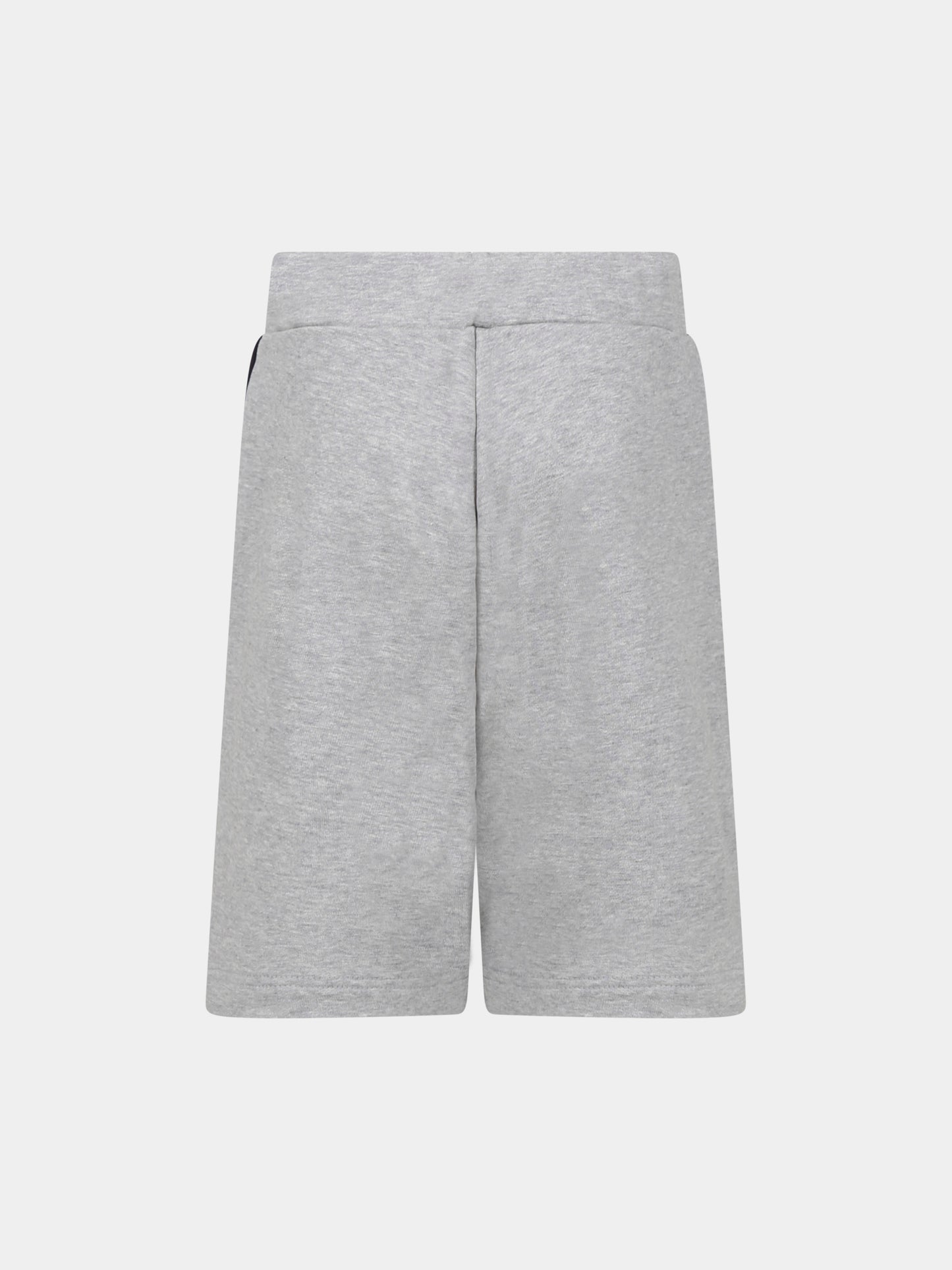 Grey shorts for boy with logo