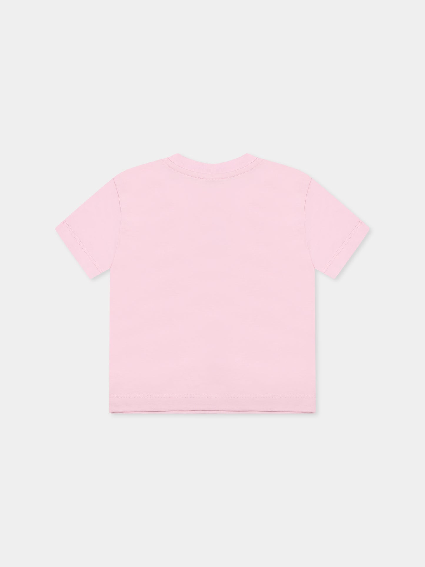 T-shirt rosa per neonata con logo e fiori,Marni Kids,M01435 M00RF MT262B 0M347