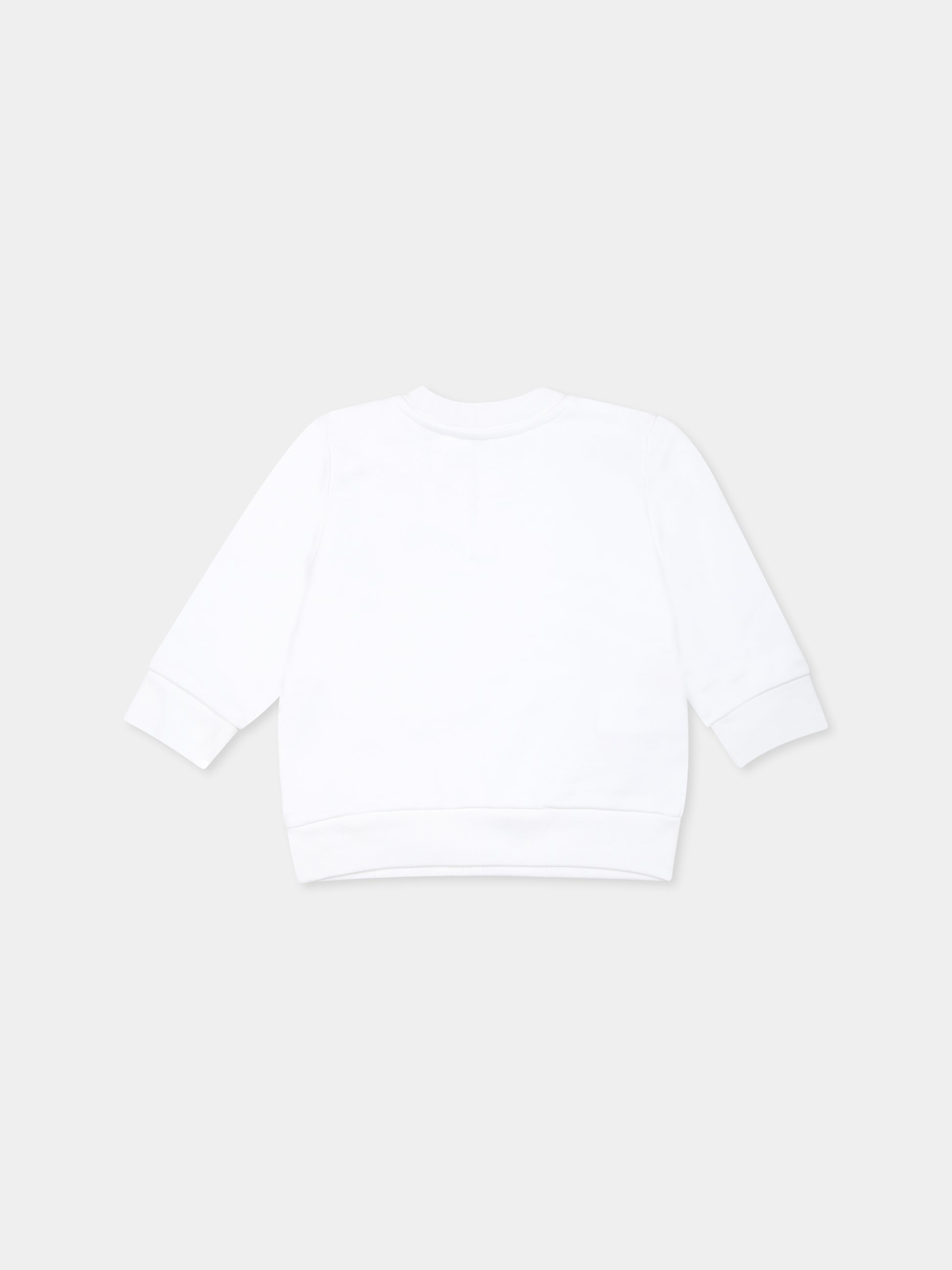 Felpa bianca per neonati con logo rosso,Marni Kids,M01437 M00V0 MS319B 0M100