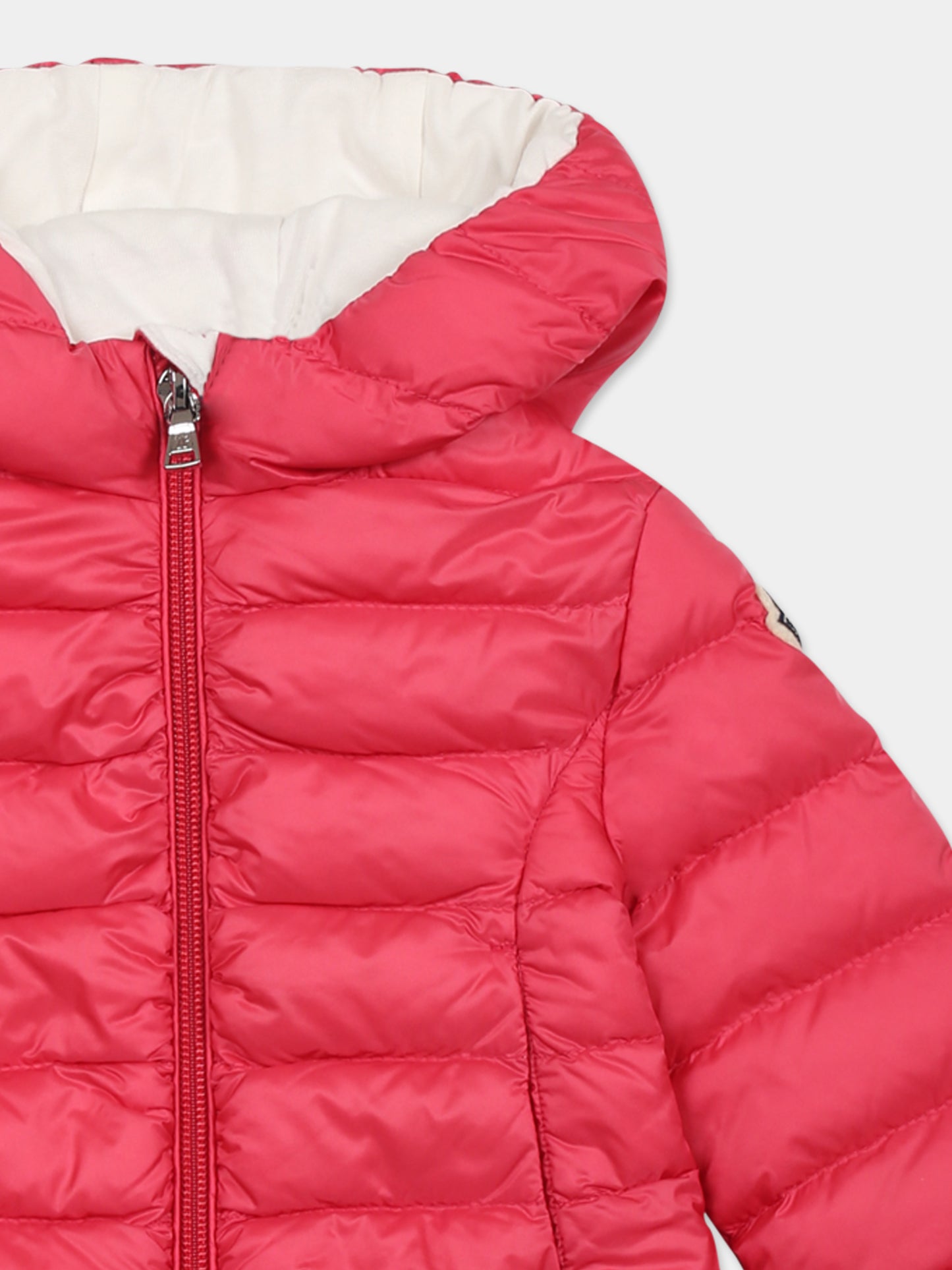 Piumino Ige fucsia per neonata con logo,Moncler Kids,K1951 1A00010 597YF 542