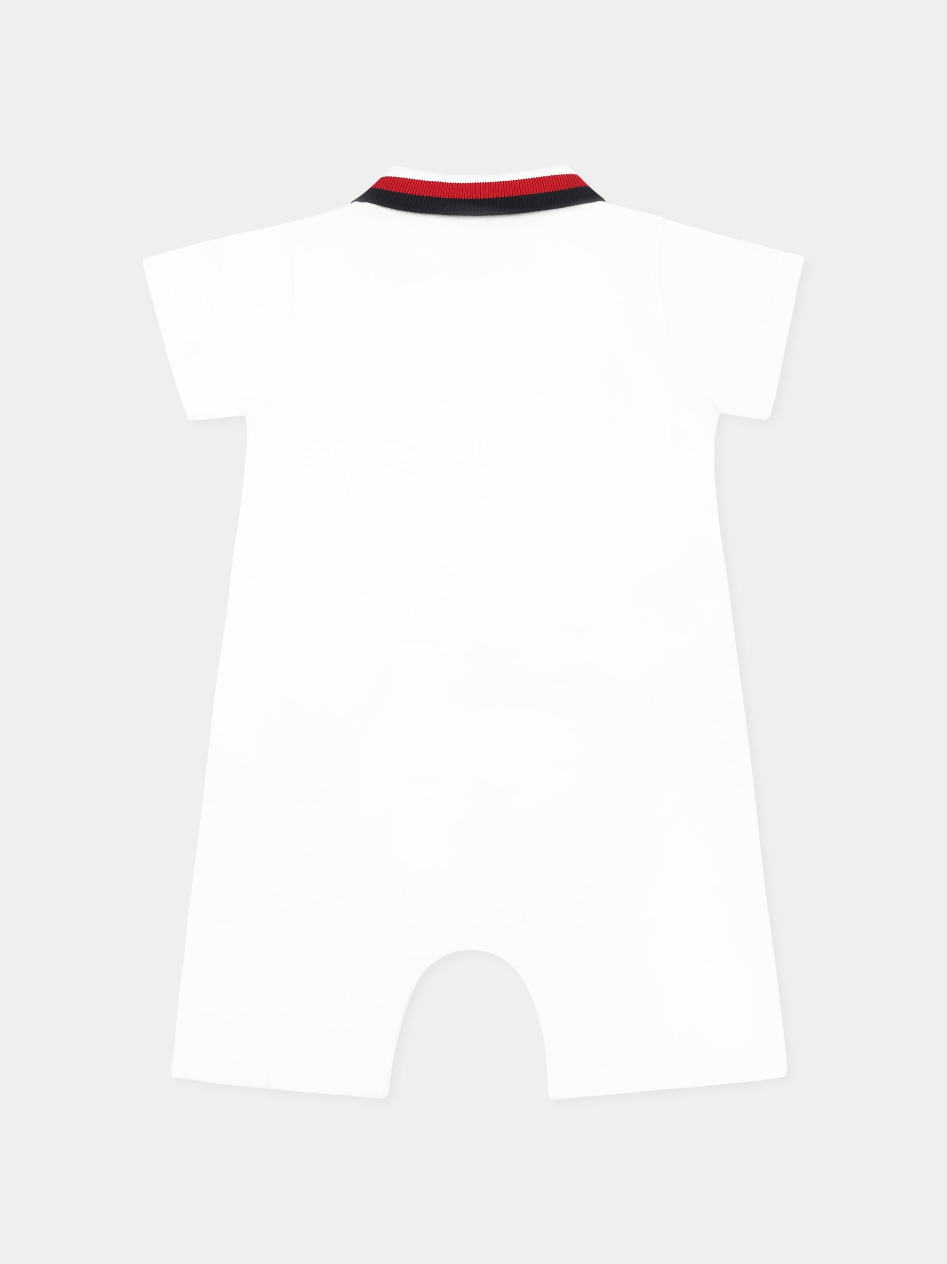 Pagliaccetto bianco per neonato con logo,Moncler Kids,K1951 8L00005 89AL2 034