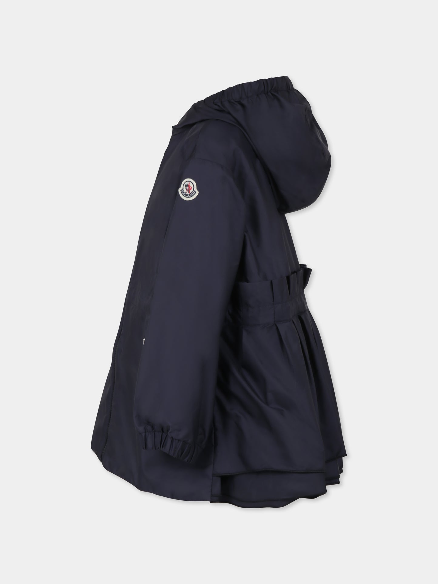 Parka Wete blu per bambina con logo,Moncler Kids,K1954 1A00072 53A5E 742