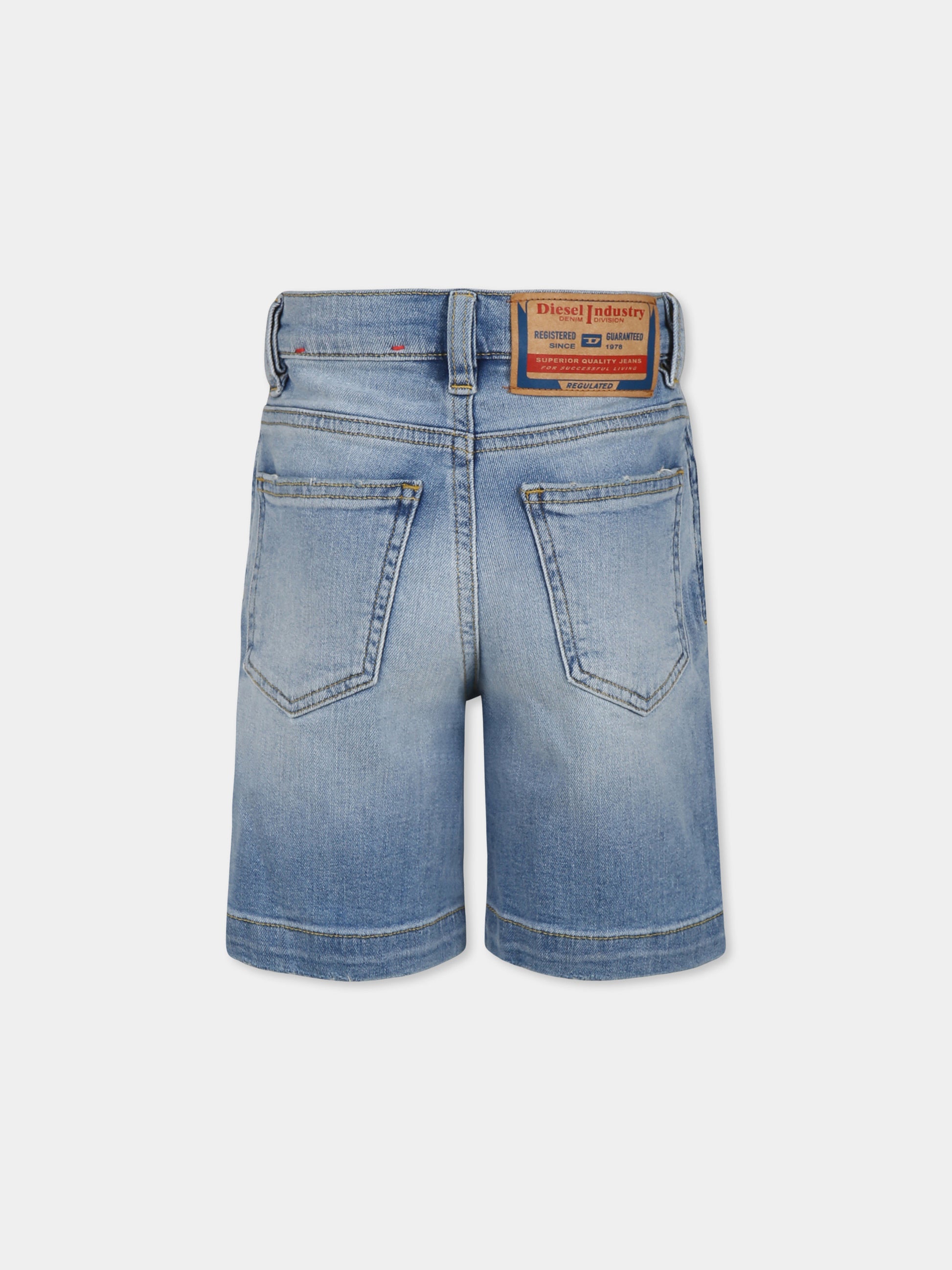 Shorts denim per bambino con logo,Diesel,J00512 KXBNY K01
