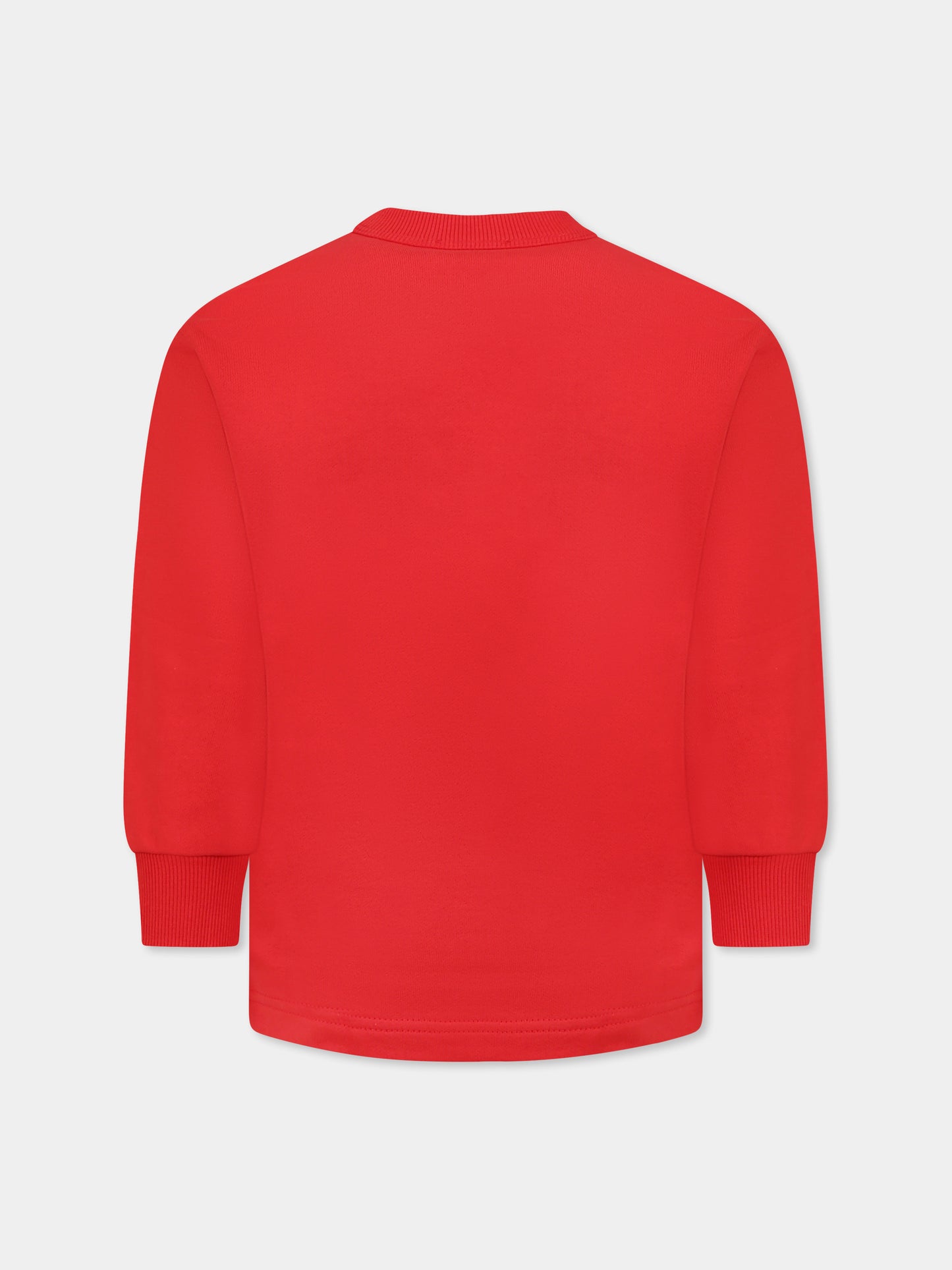 Felpa rossa per bambino con logo,Diesel,J02024 KYAVF K457