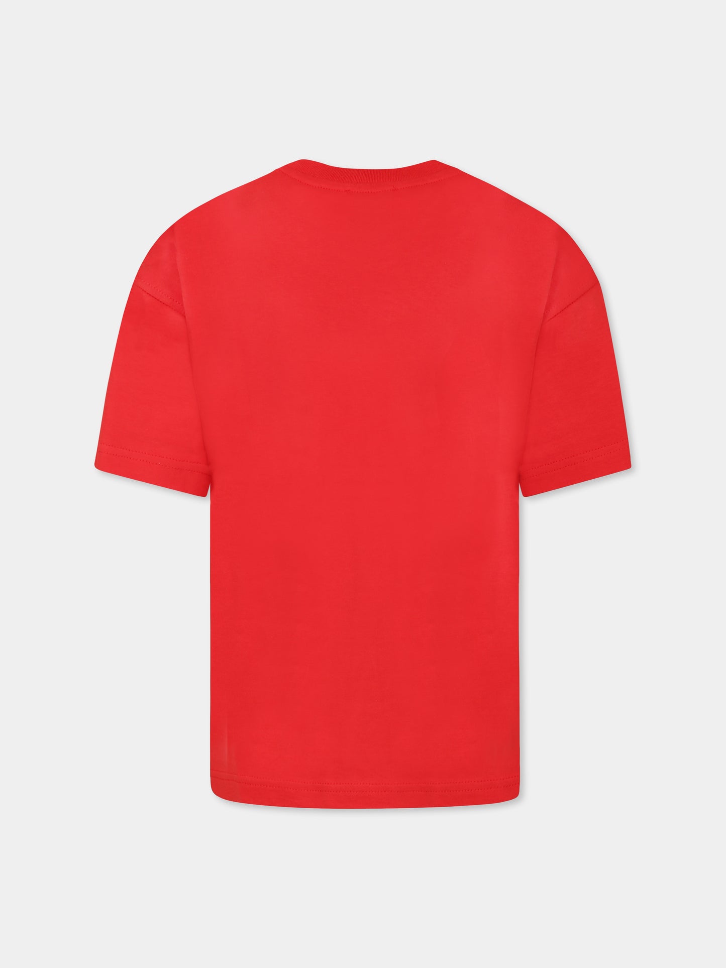 T-shirt rossa per bambino con logo,Diesel,J02022 00YI9 K457